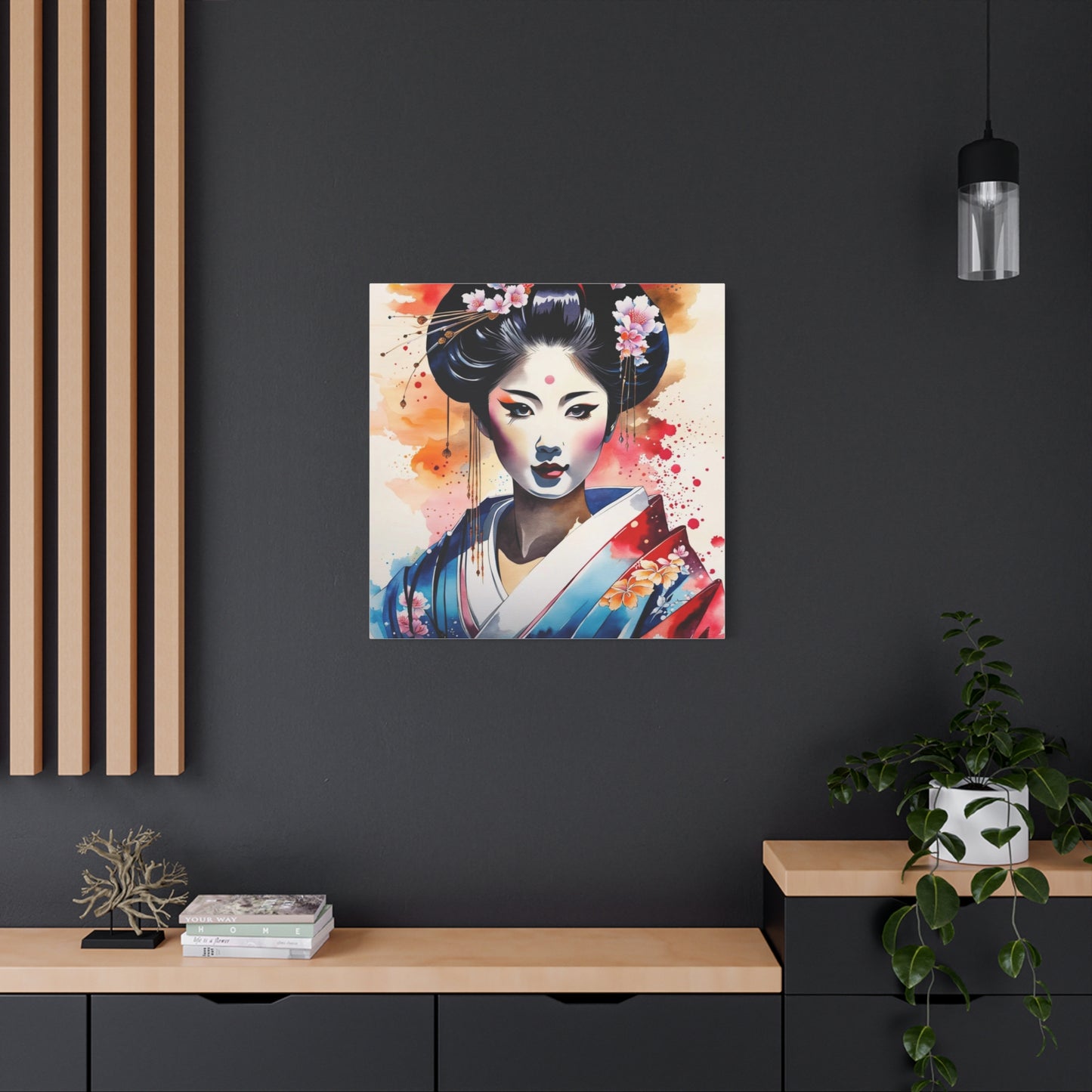 Geisha Asian Abstract Art