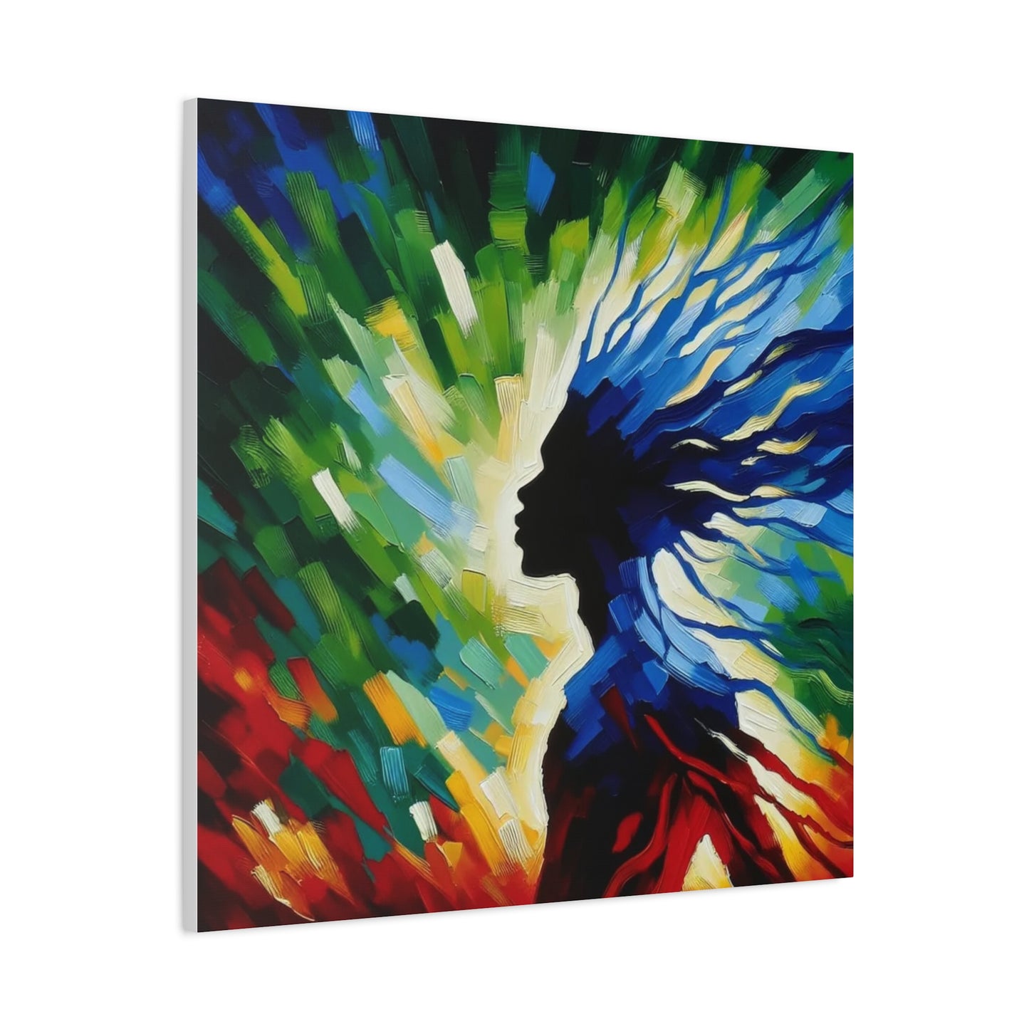 Abstract Man Black Canvas Art