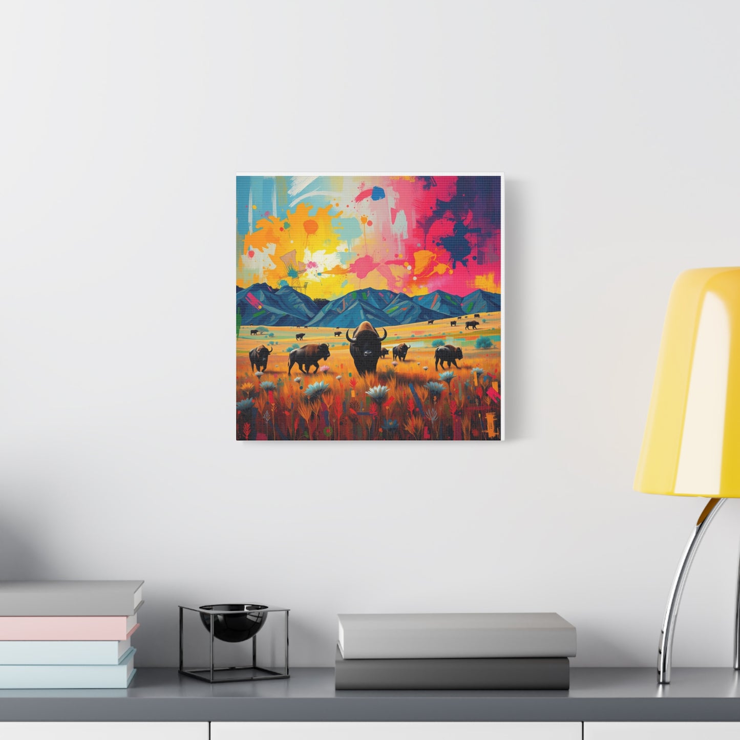 Canvas Print -Abstract Buffalo Wall Art