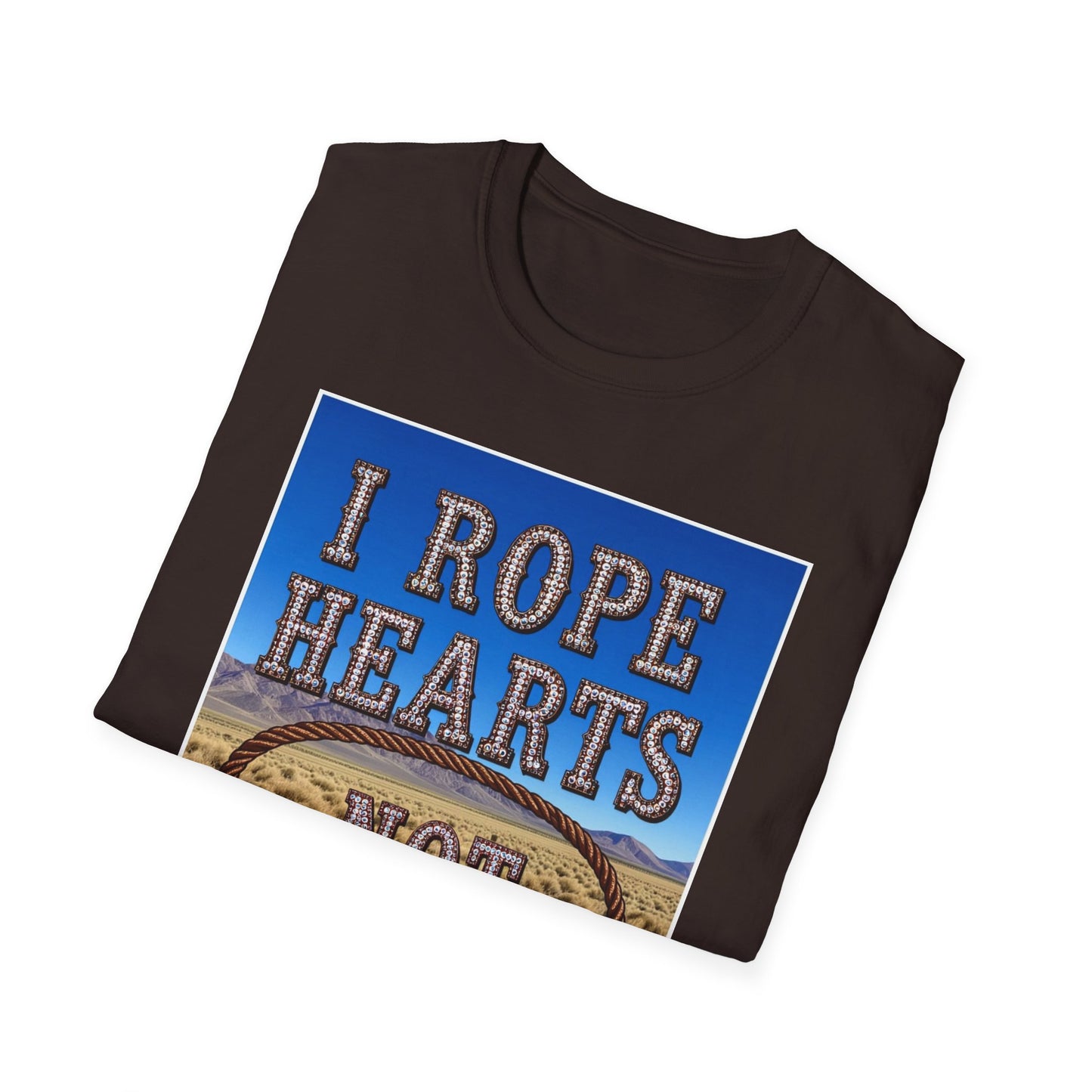 I Rope Hearts Not Cattle Western Boho, Unisex T-Shirt,
