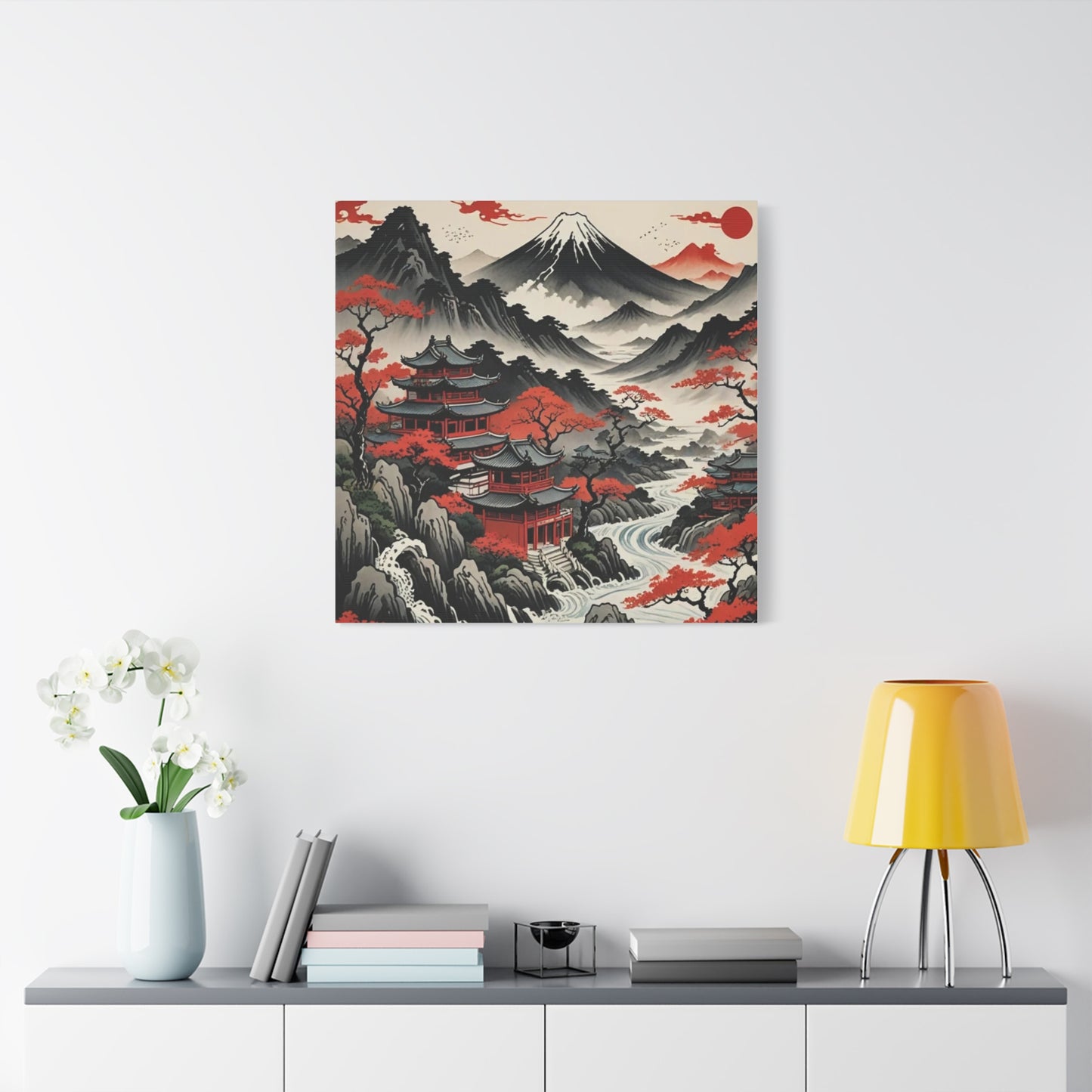 House on the River Asian Abstract Art