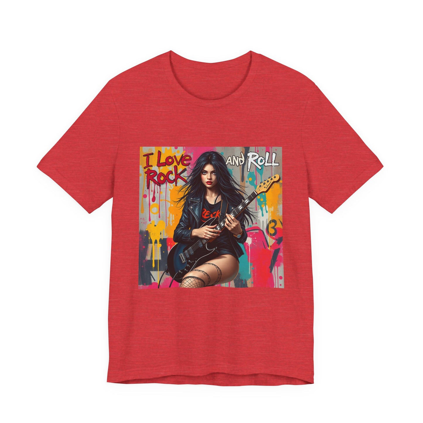 I Love Rock and Roll Abstract T-Shirt 1