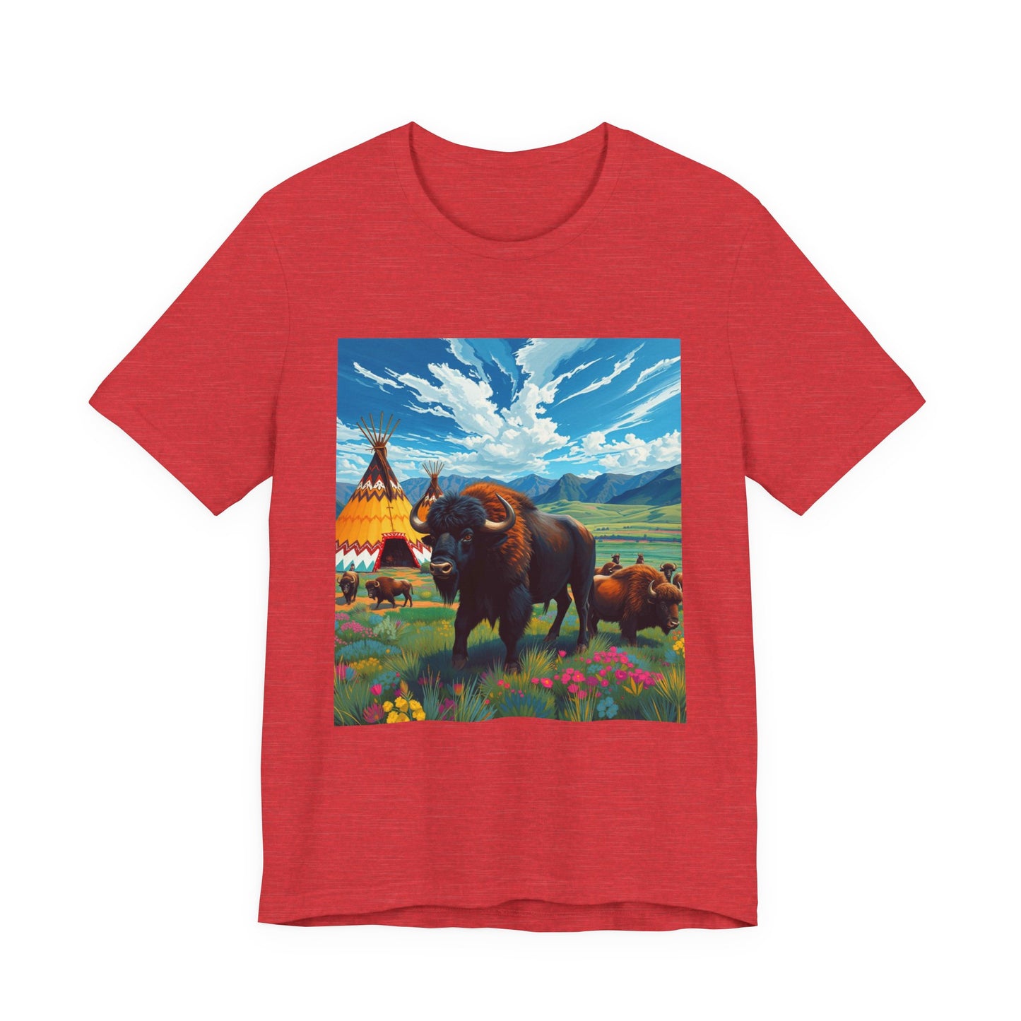 Southwest Abstract Buffalo Tee Shirt