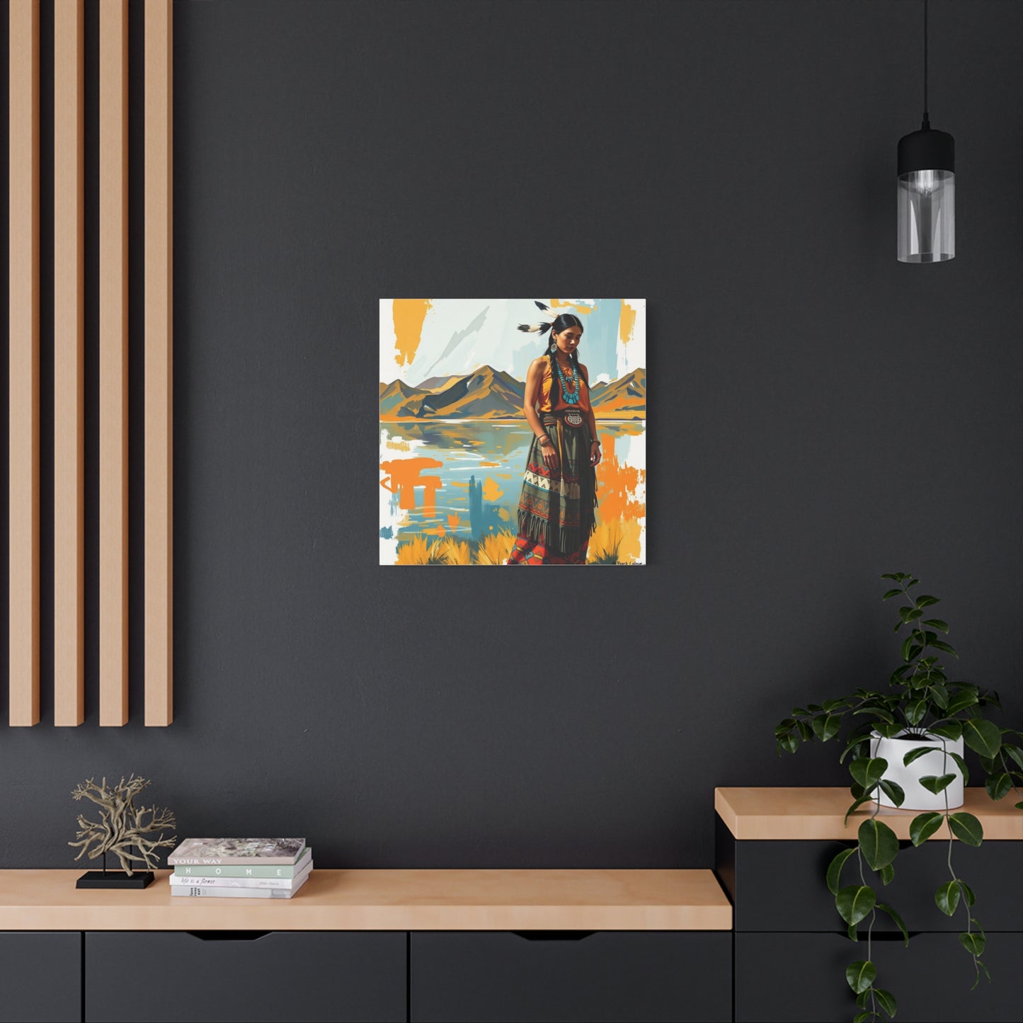 Canvas Print -Native American Woman Wall Art