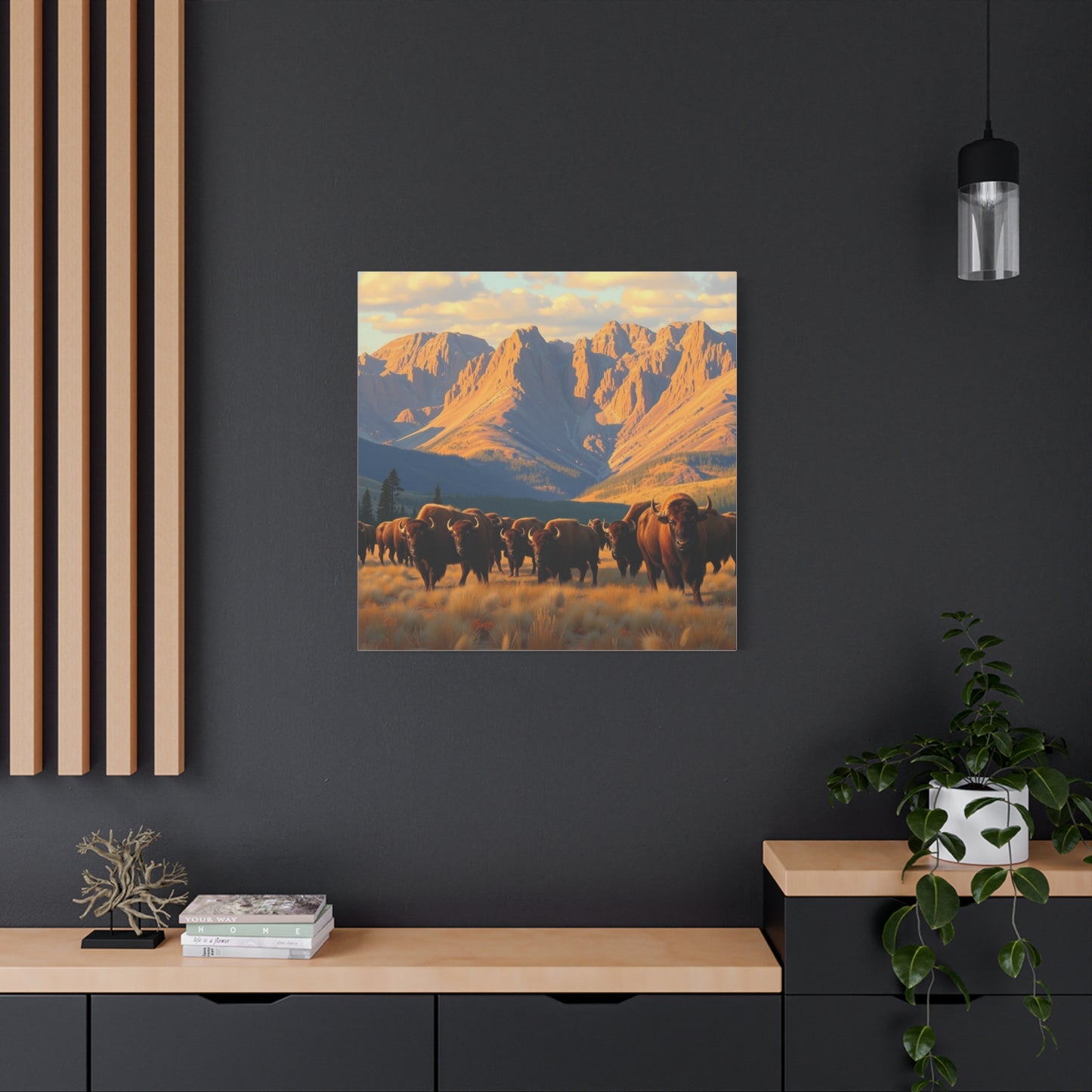 Canvas Print -Buffalo at the Black Hills Wall Art