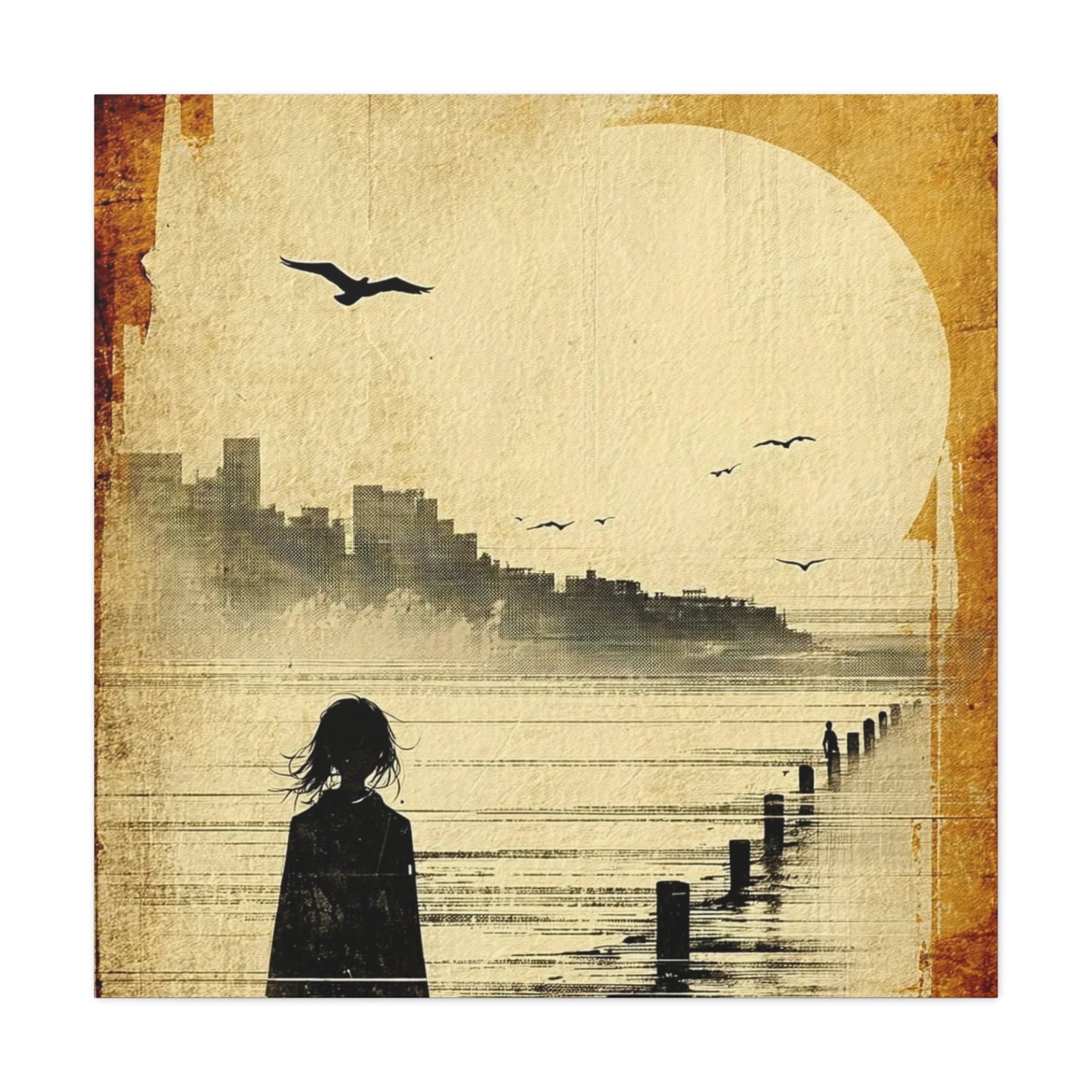 Yellow Water View Abstract Art