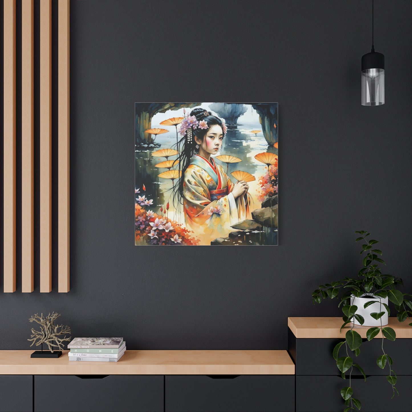 Beautiful Woman Asian Abstract Art