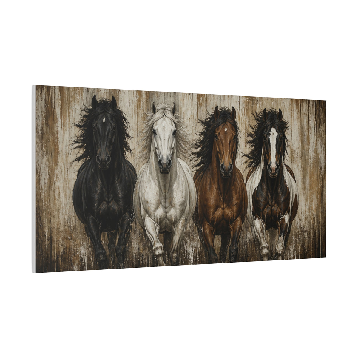 Running Horses Matte Canvas Wall Art — Stretched 1.25"