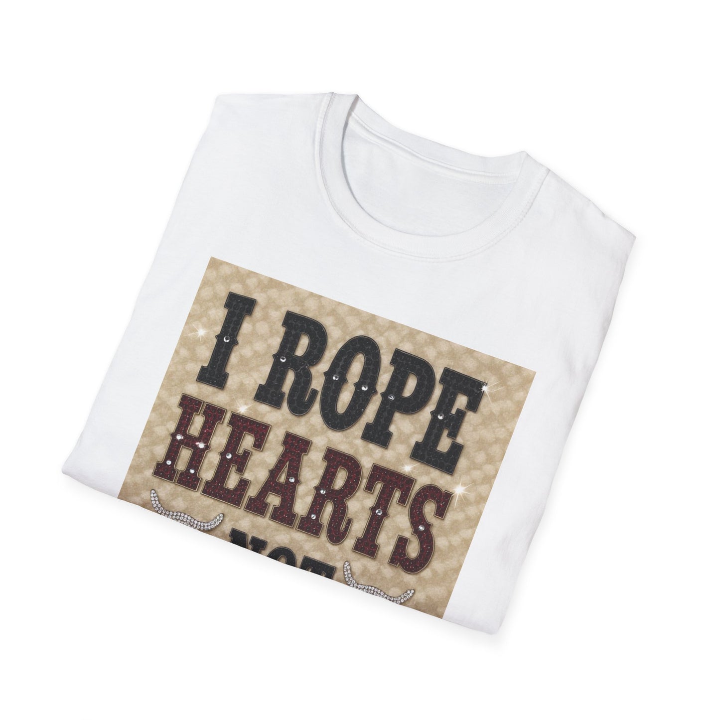 Rope Hearts Not Cattle Western Boho, Unisex T-Shirt,
