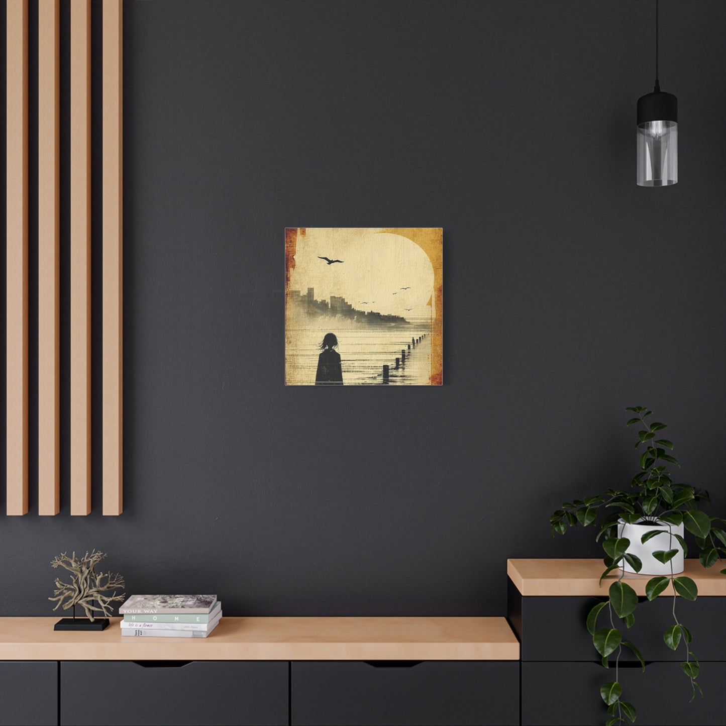 Yellow Water View Abstract Art