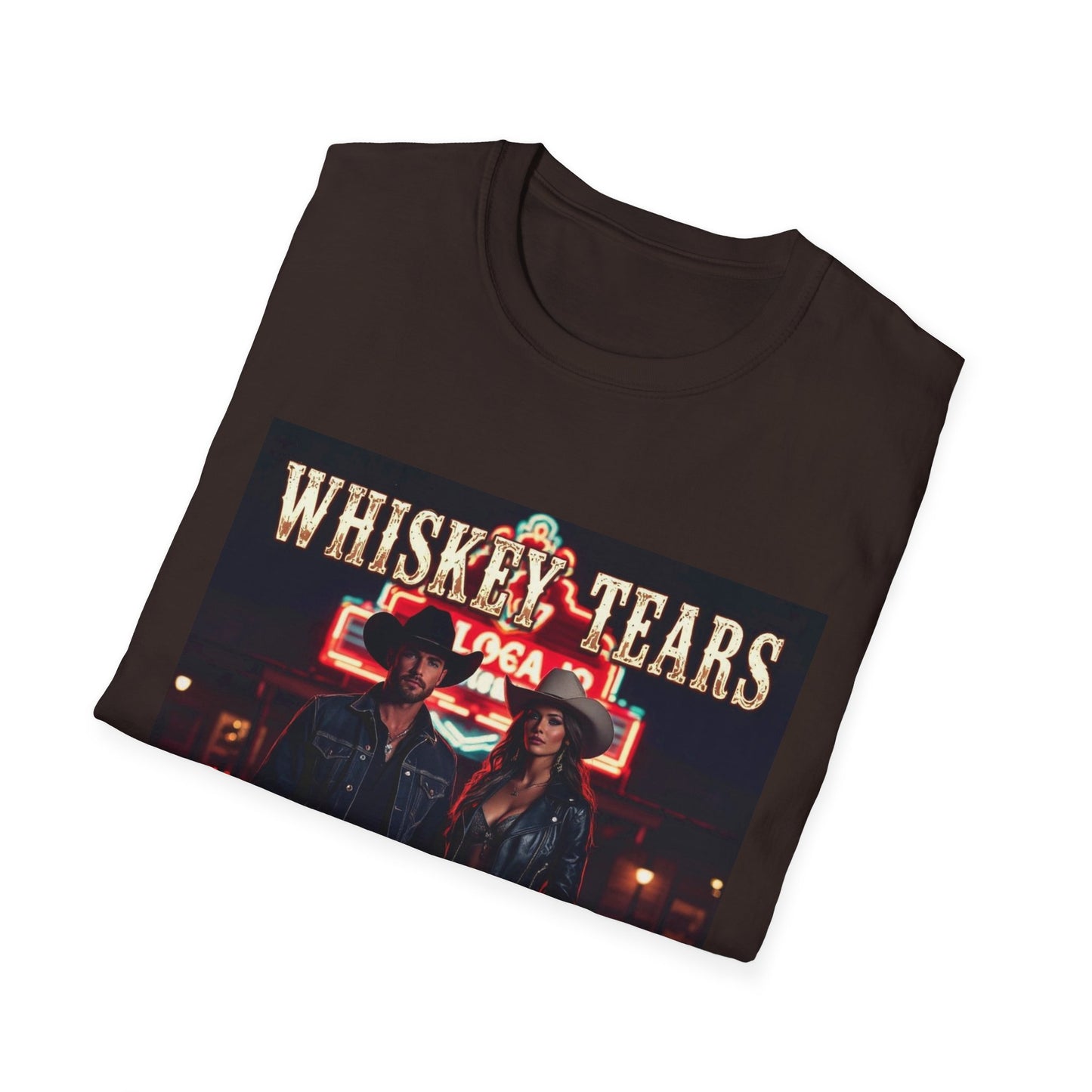 Whiskey Tears Modern Country Emotions Album Cover Western Boho, Unisex T-Shirt,