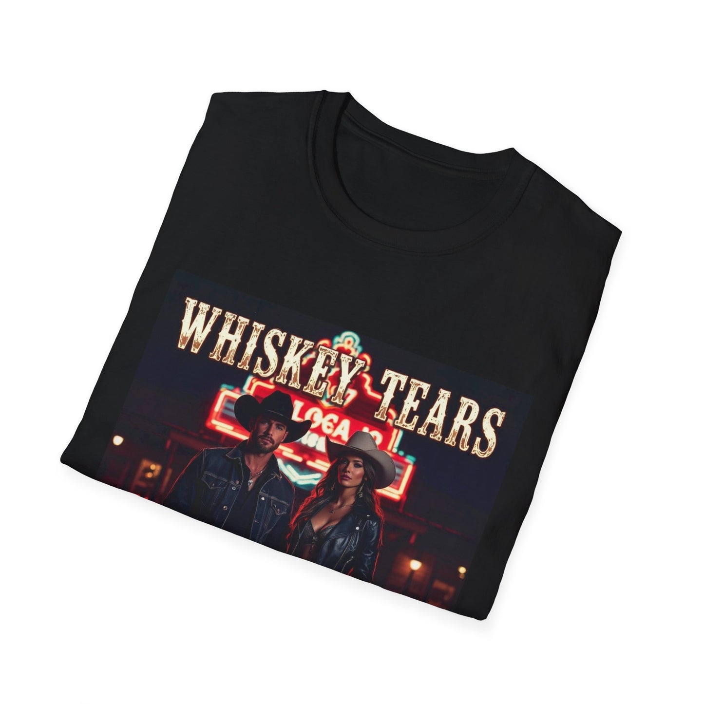 Whiskey Tears Modern Country Emotions Album Cover Western Boho, Unisex T-Shirt,