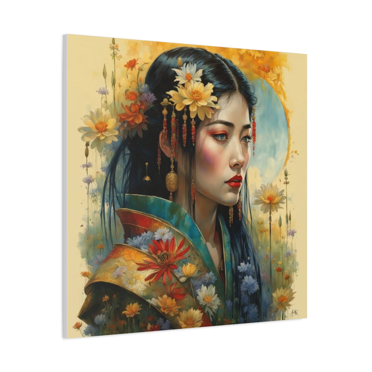 Beautiful Woman Asian Abstract Art