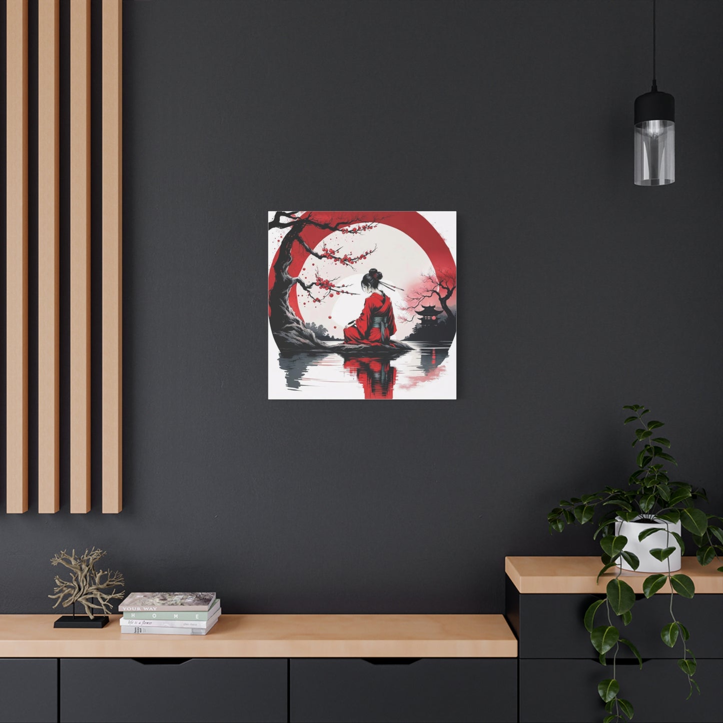 Geisha Asian Abstract Art