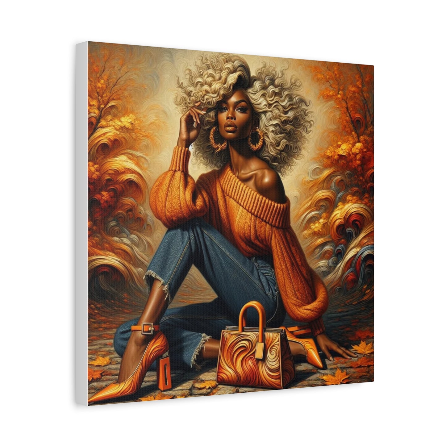 Beautiful Black Woman Canvas Art