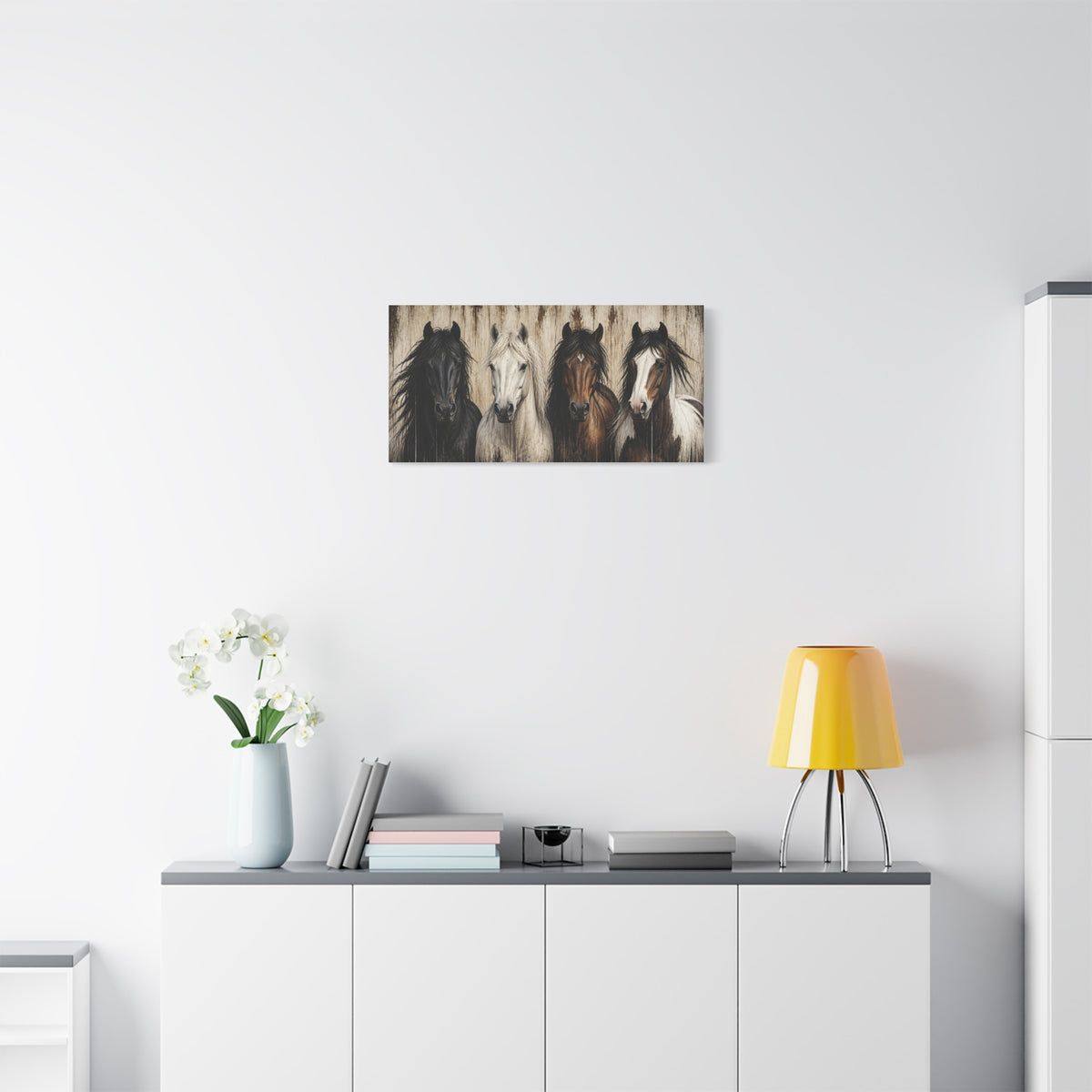 Horses Matte Canvas Wall Art — Stretched 1.25"