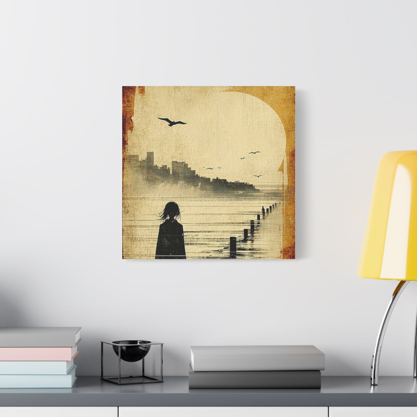Yellow Water View Abstract Art