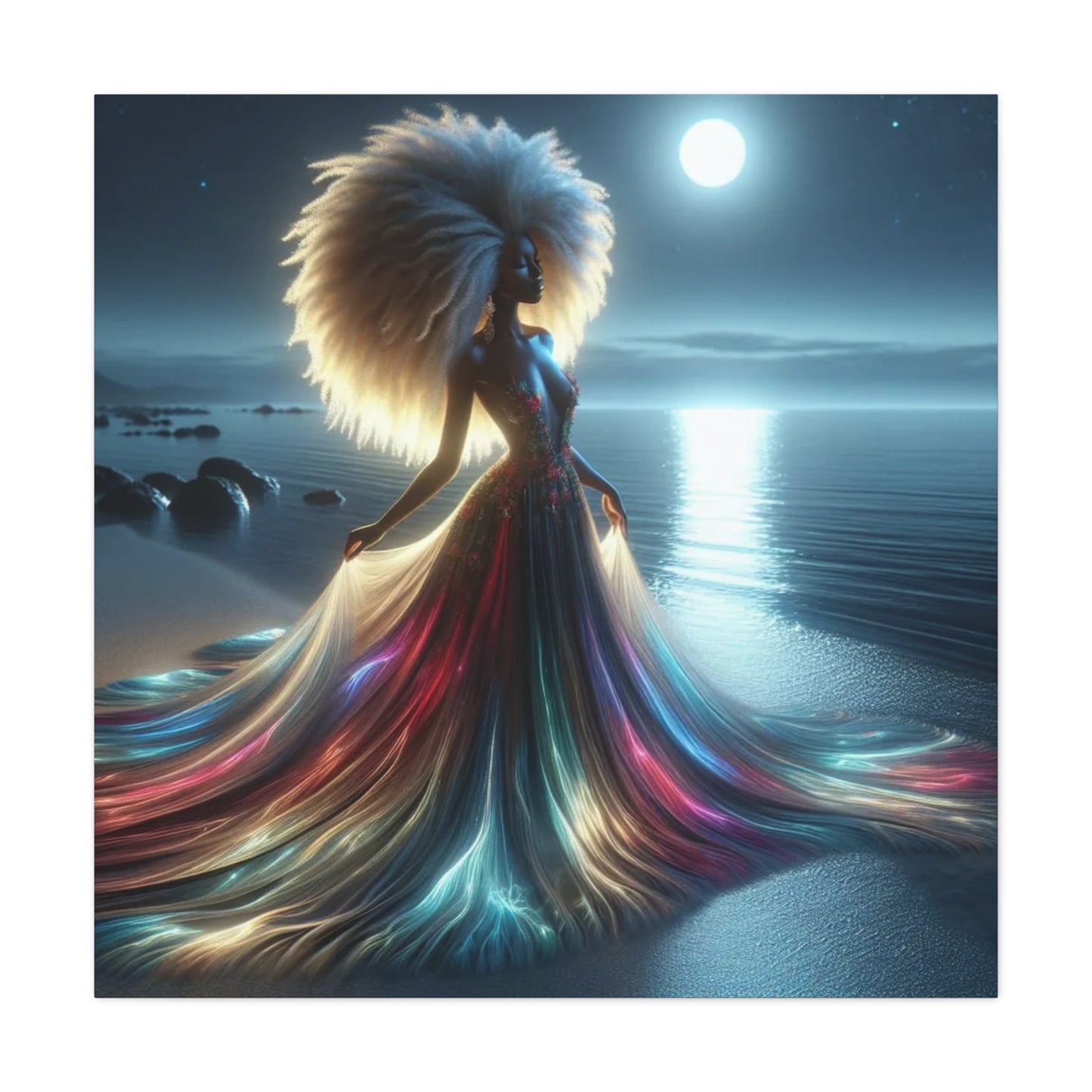 Beautiful Black Woman Canvas Art
