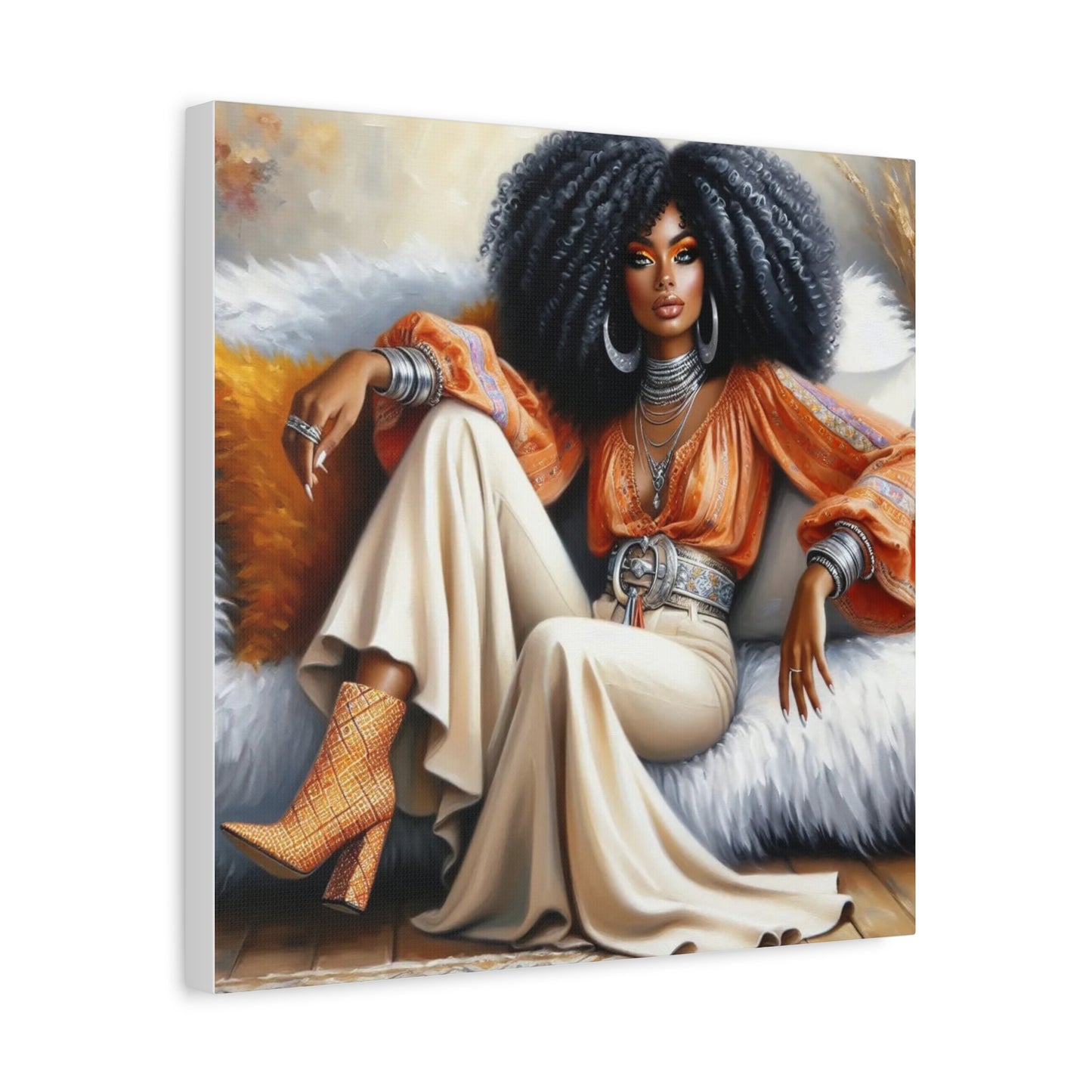Beautiful Black Woman Canvas Art