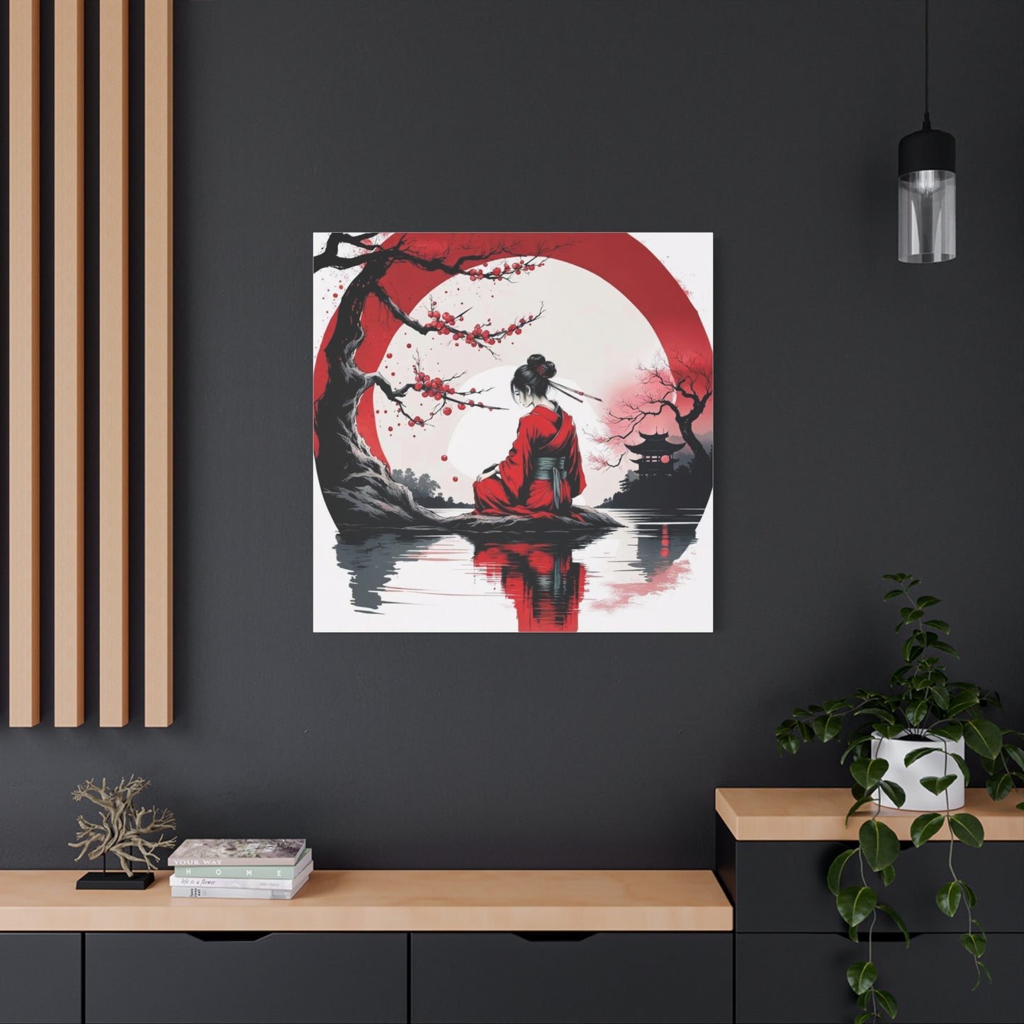 Geisha Asian Abstract Art