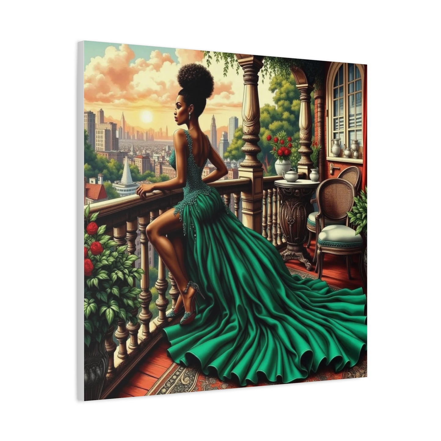 Beautiful Black Woman Canvas Art