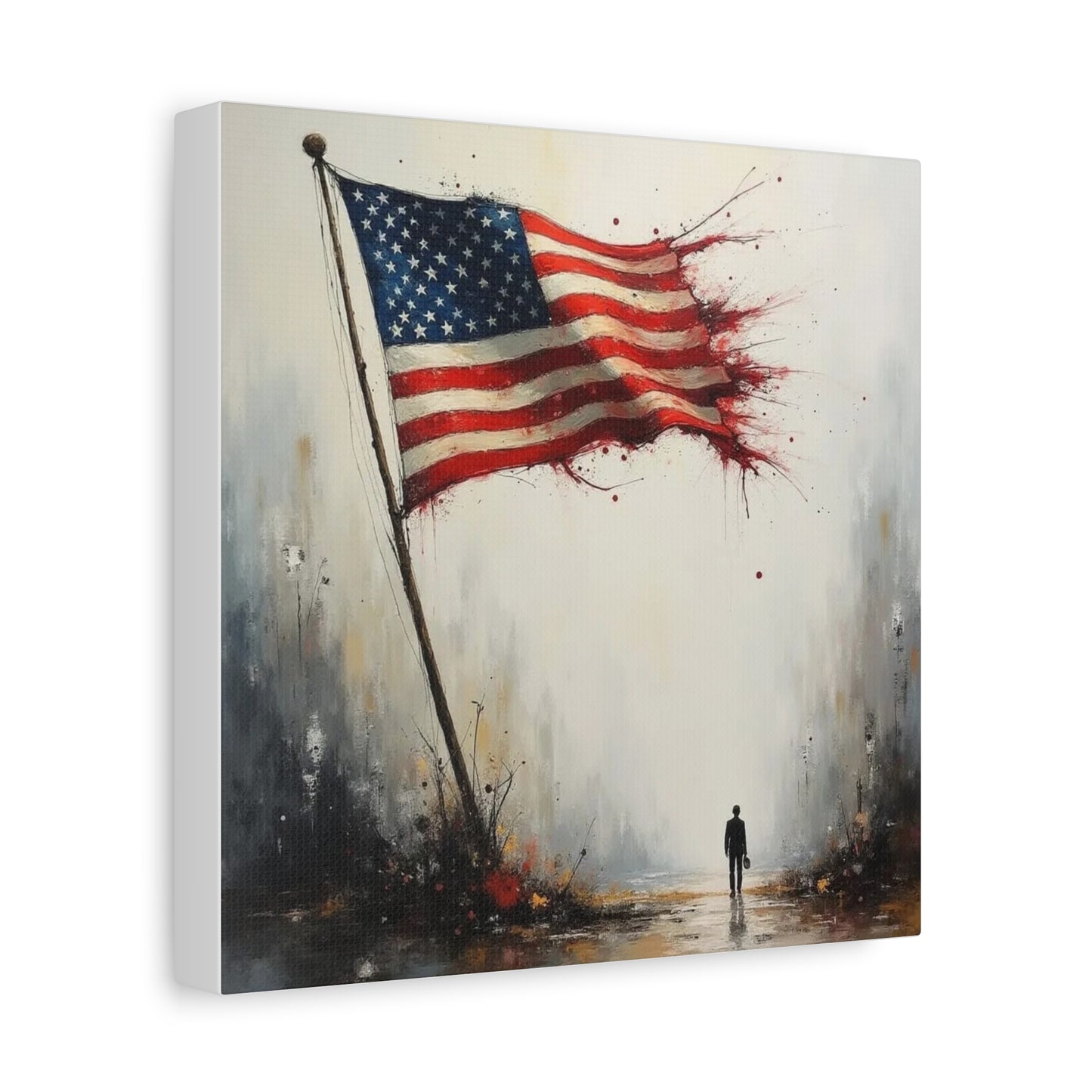 Tattered Flag Abstract Art