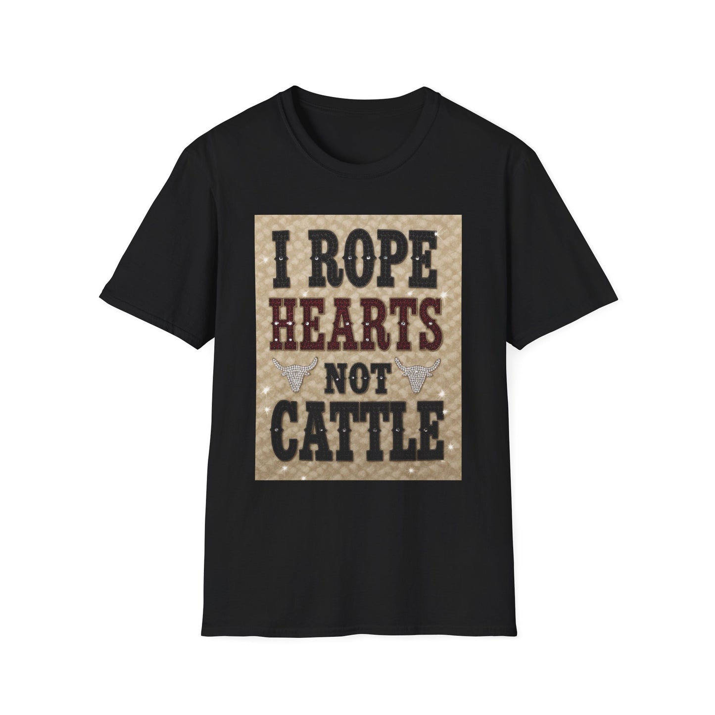 Rope Hearts Not Cattle Western Boho, Unisex T-Shirt,