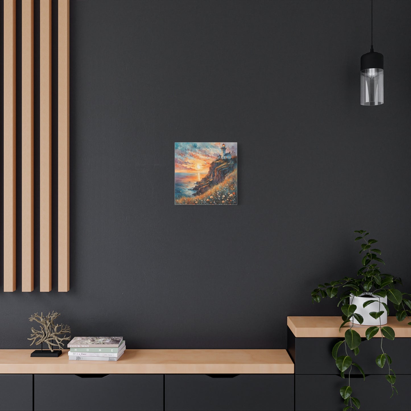 Lighthouse on the Cliff Abstract Art
