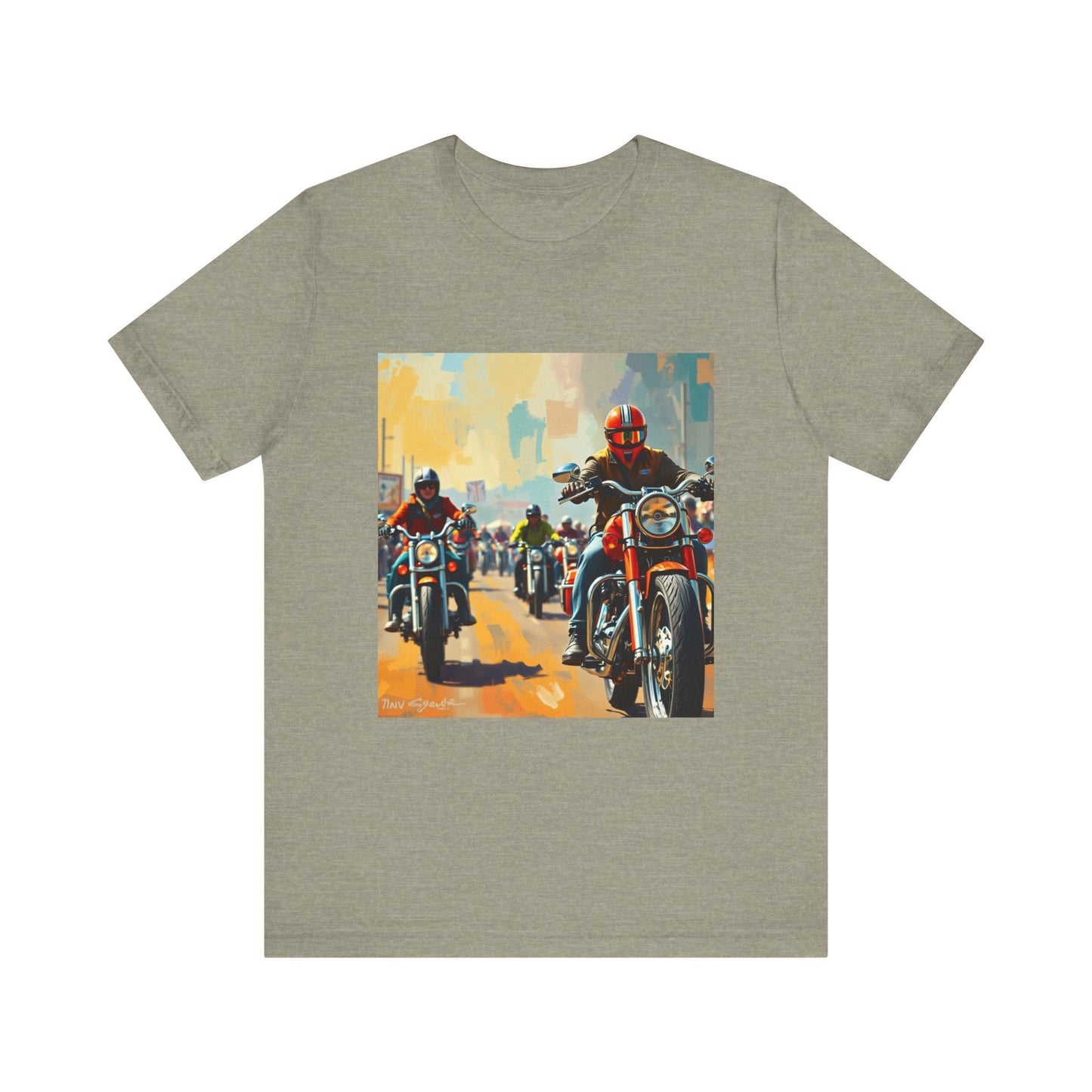 Black Hills Bikers in Sturgis Abstract Tee 1