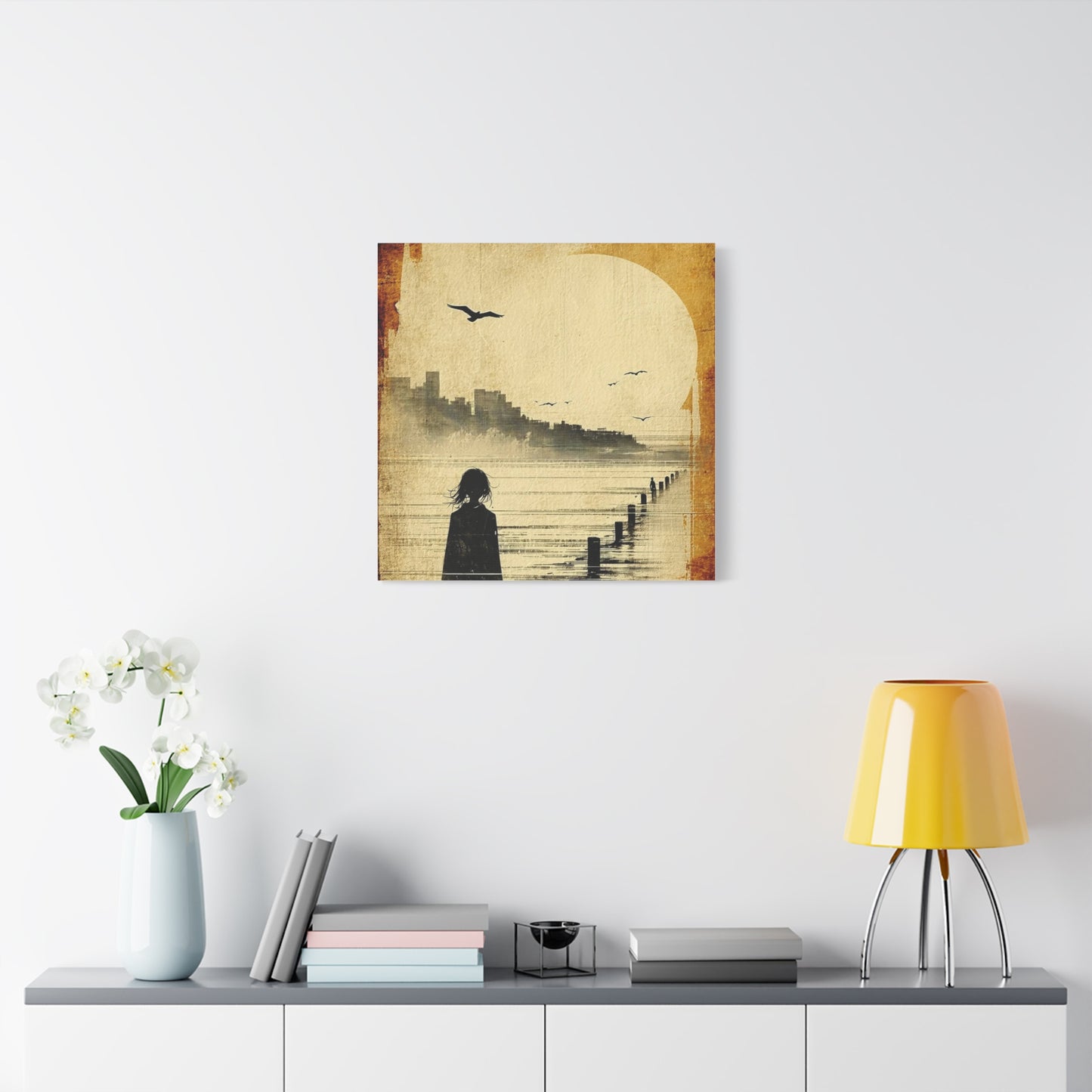Yellow Water View Abstract Art