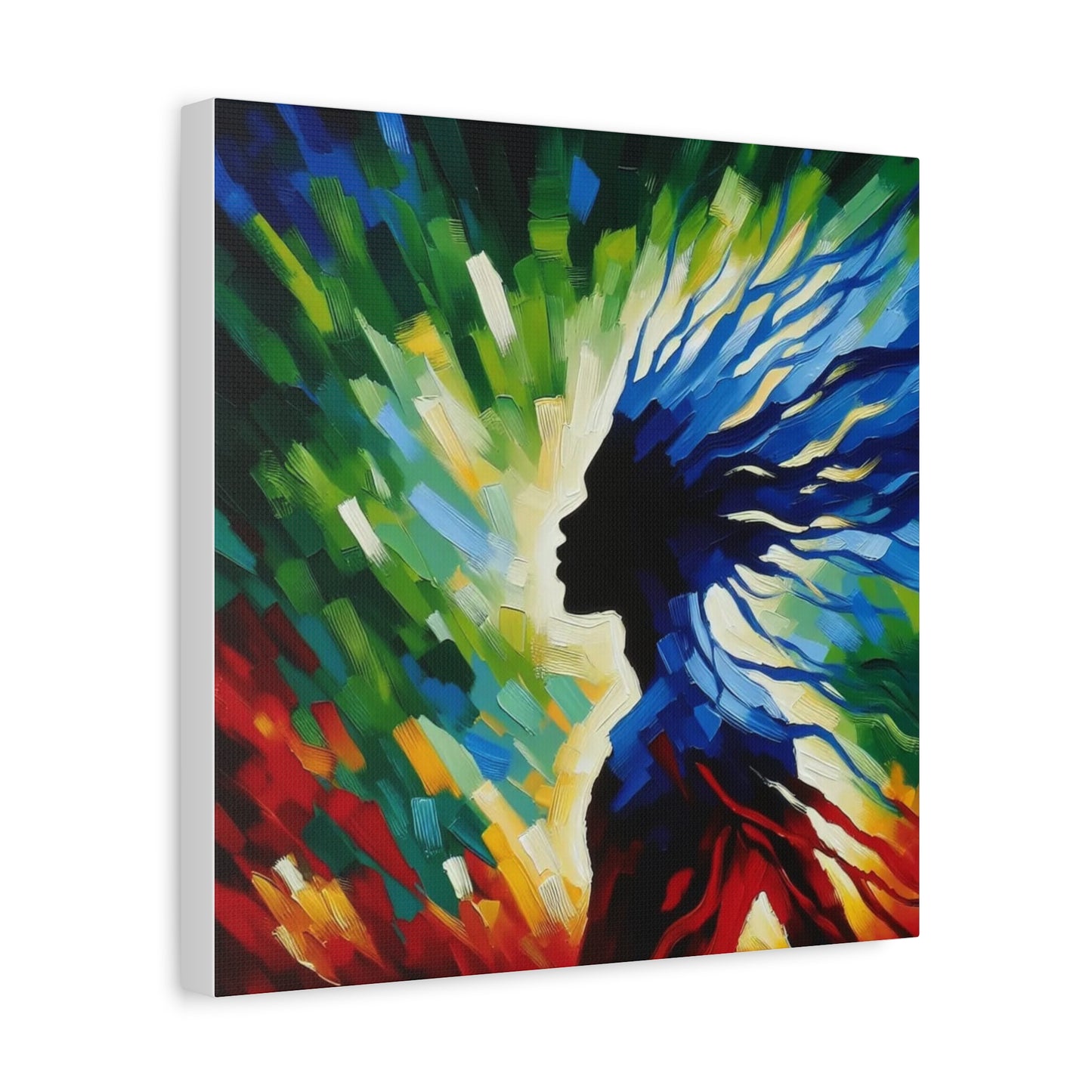 Abstract Man Black Canvas Art