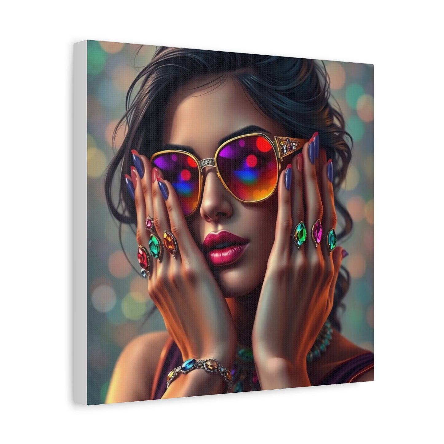Lady in Jewels Abstract Art