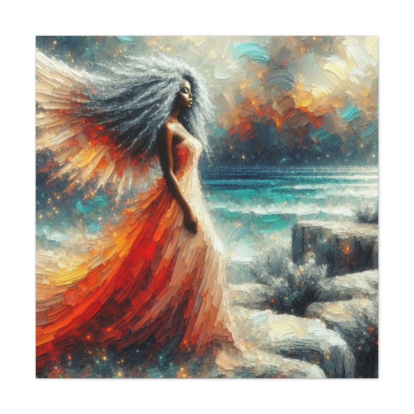 Beautiful Black Woman Canvas Art