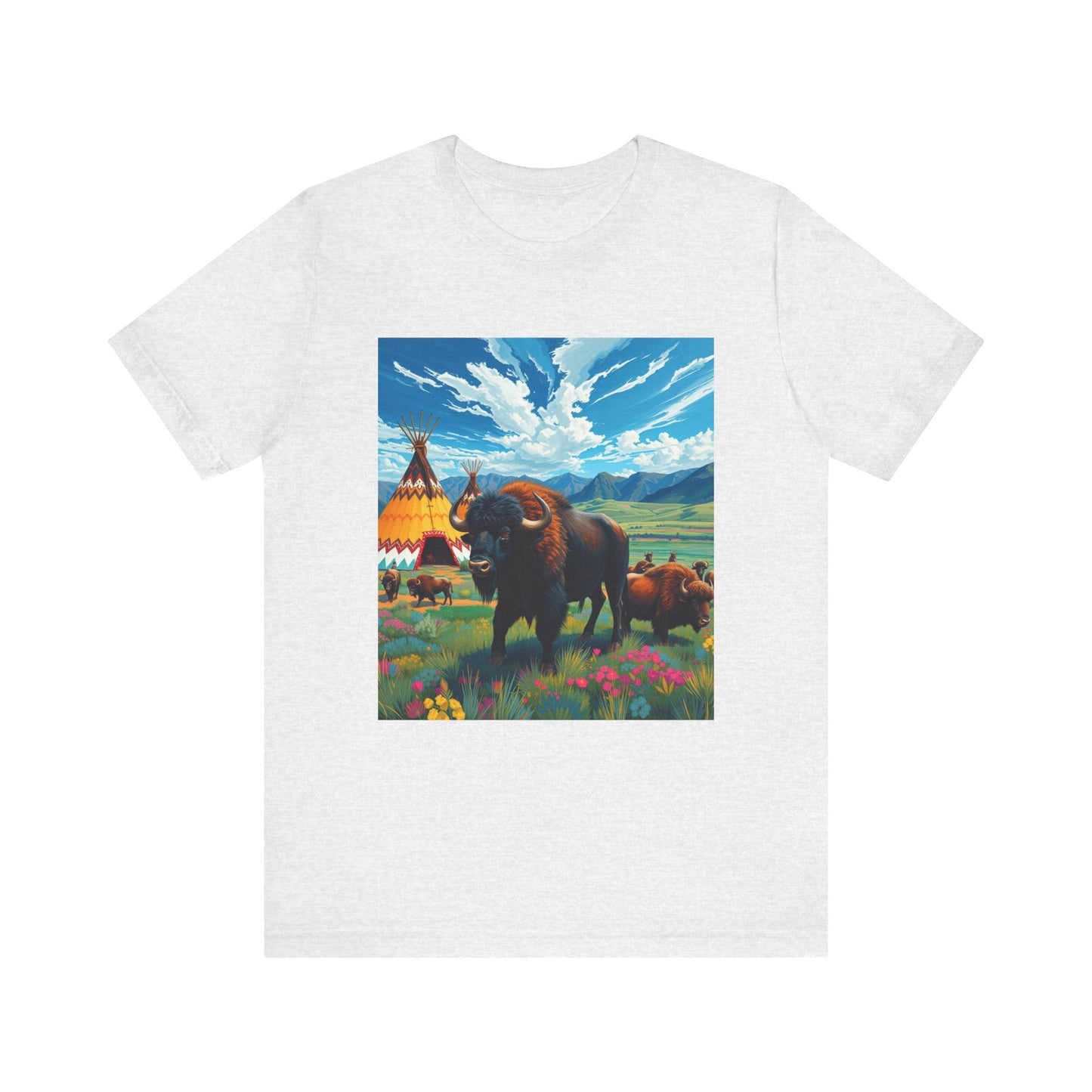 Southwest Abstract Buffalo Tee Shirt