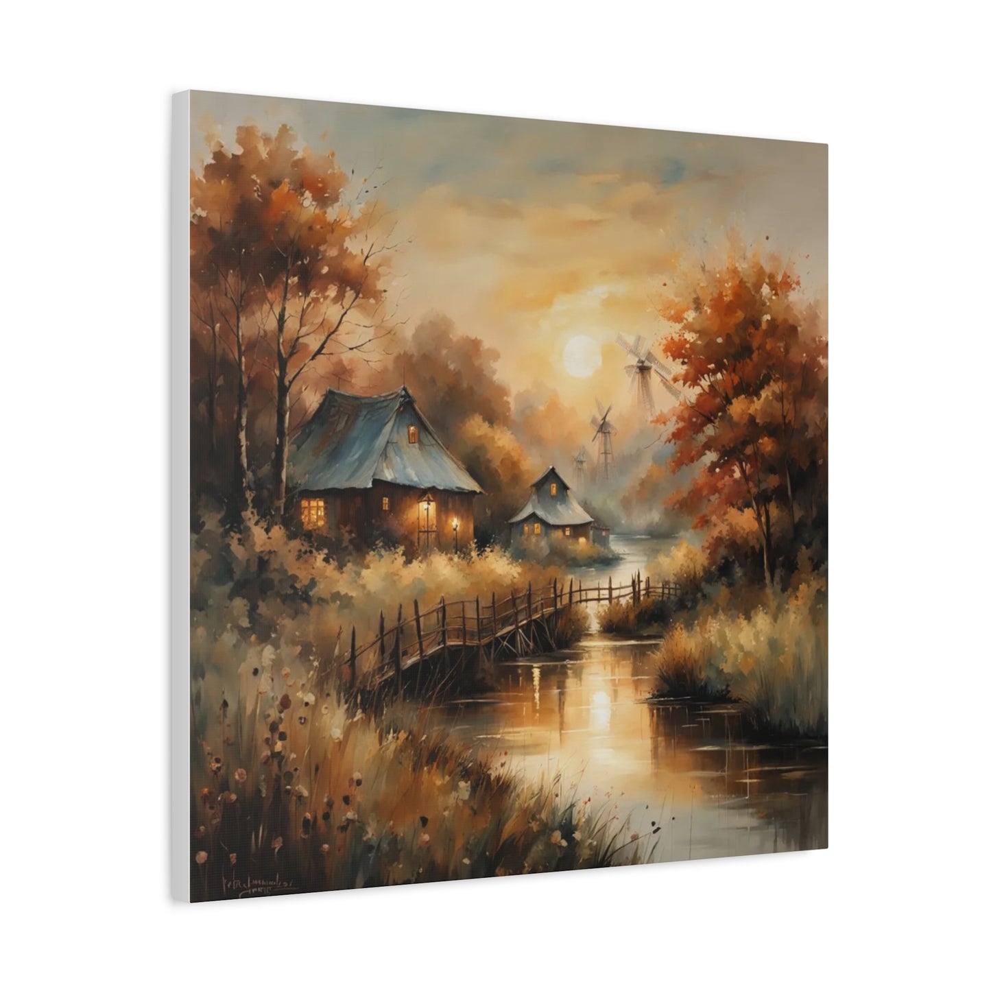 Canvas Print - Golden Hours at the Village Wall Art