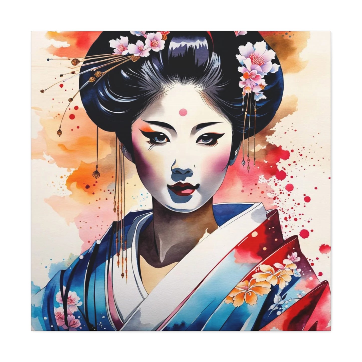Geisha Asian Abstract Art