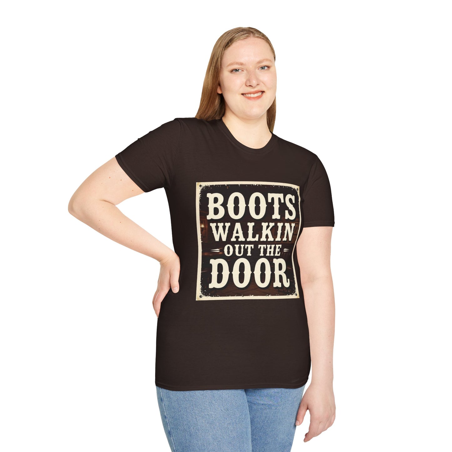 Boots Walkin Out the Door Western Boho, Unisex T-Shirt,
