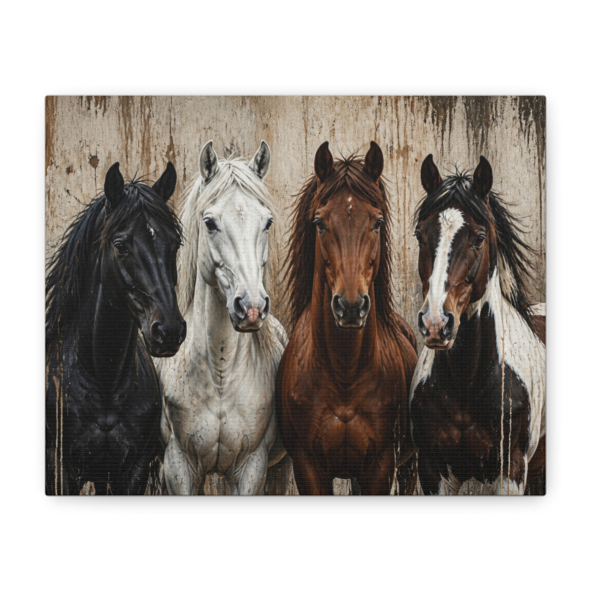 Horses Matte Canvas Wall Art — Stretched 1.25"