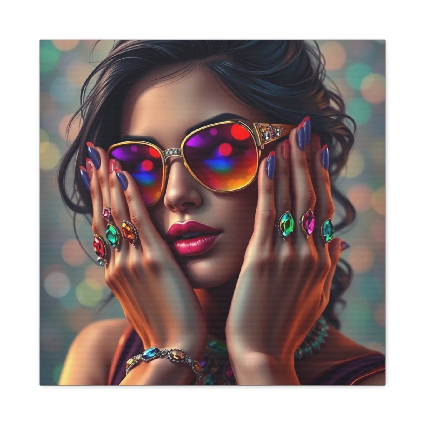 Lady in Jewels Abstract Art