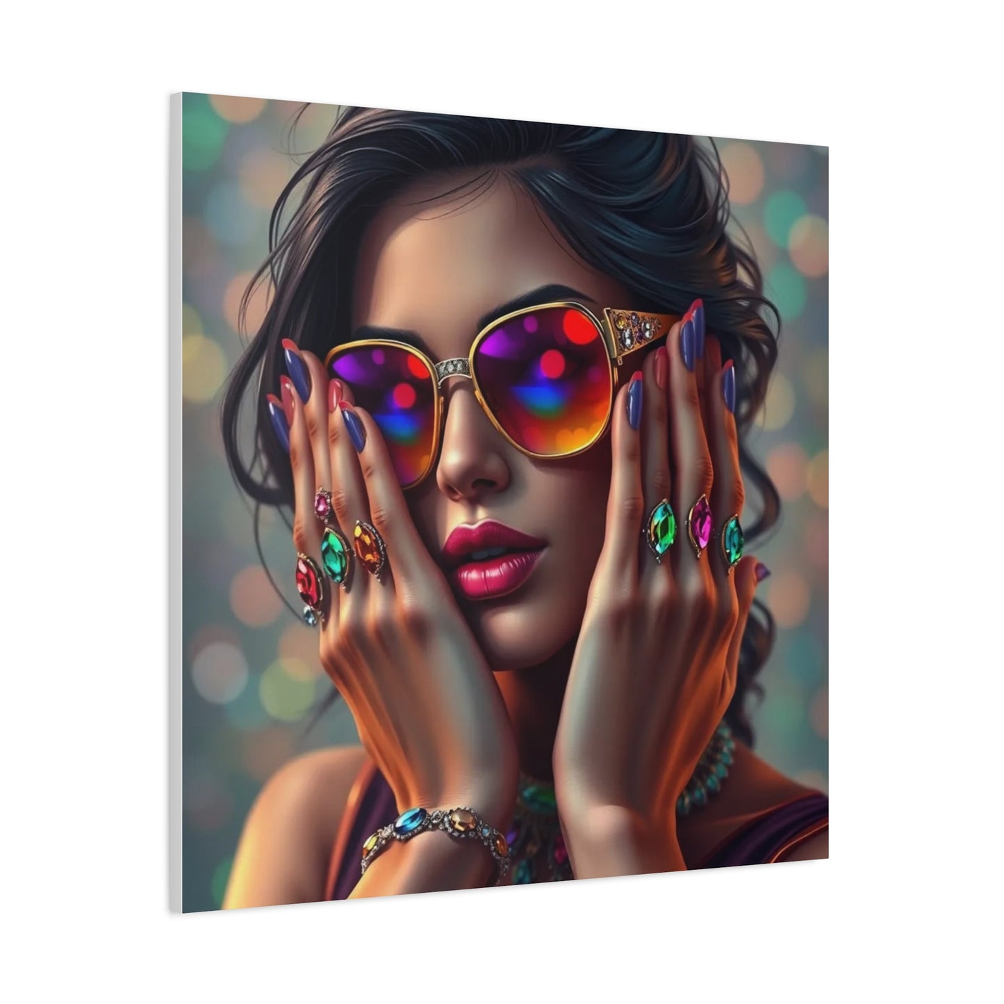 Lady in Jewels Abstract Art
