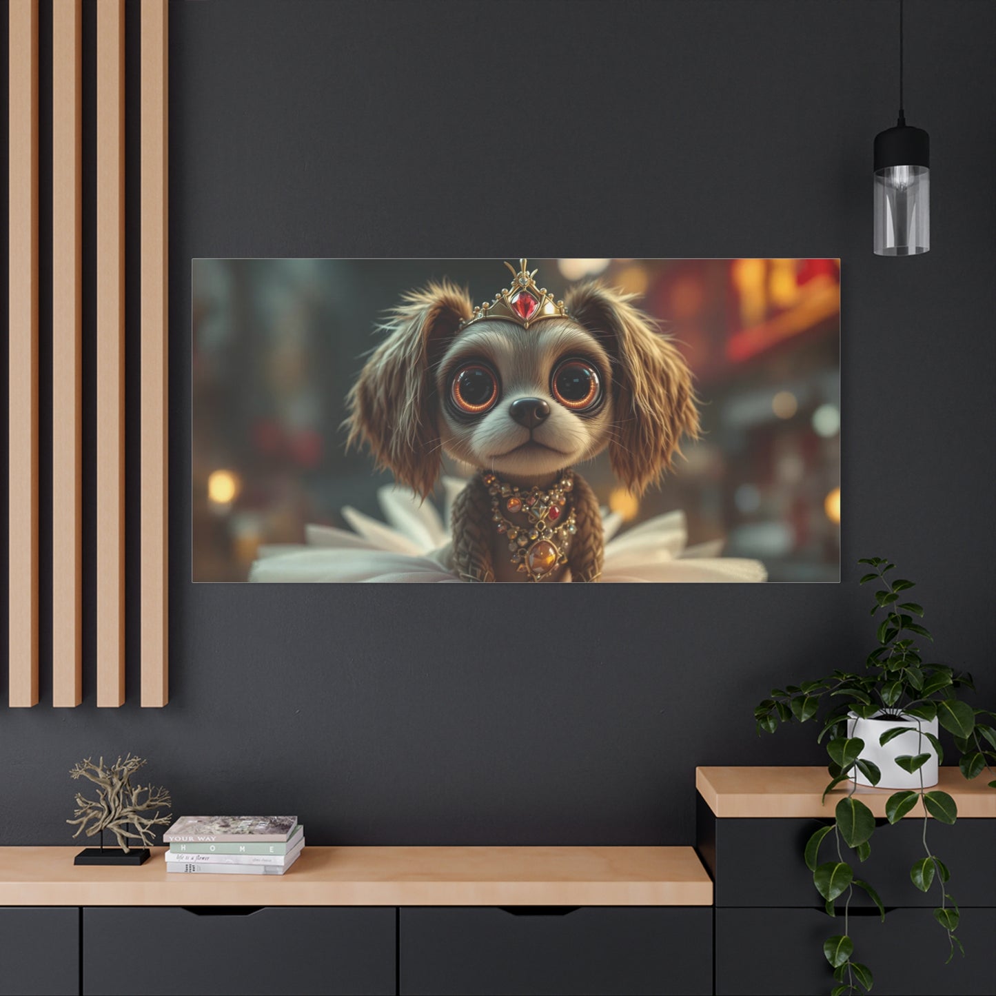 Cute Dog in White Tutu Art