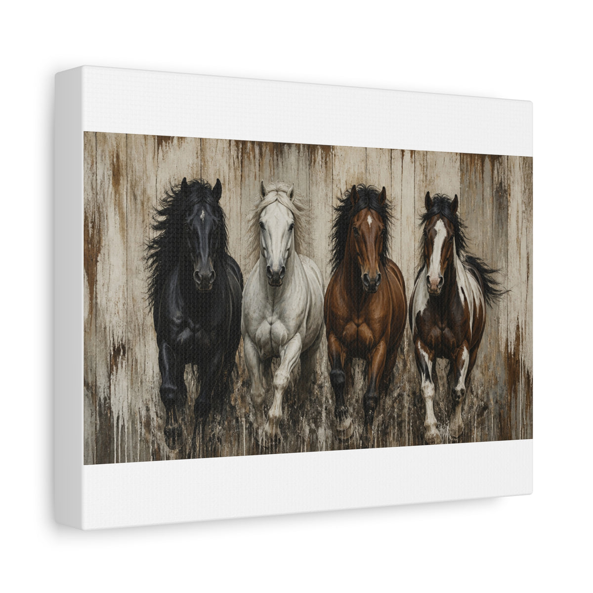 Running Horses Matte Canvas Wall Art — Stretched 1.25"