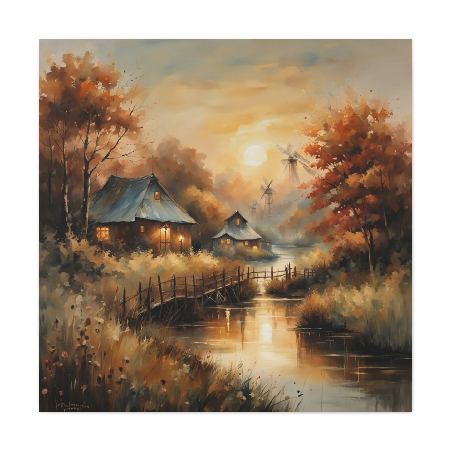 Canvas Print - Golden Hours at the Village Wall Art