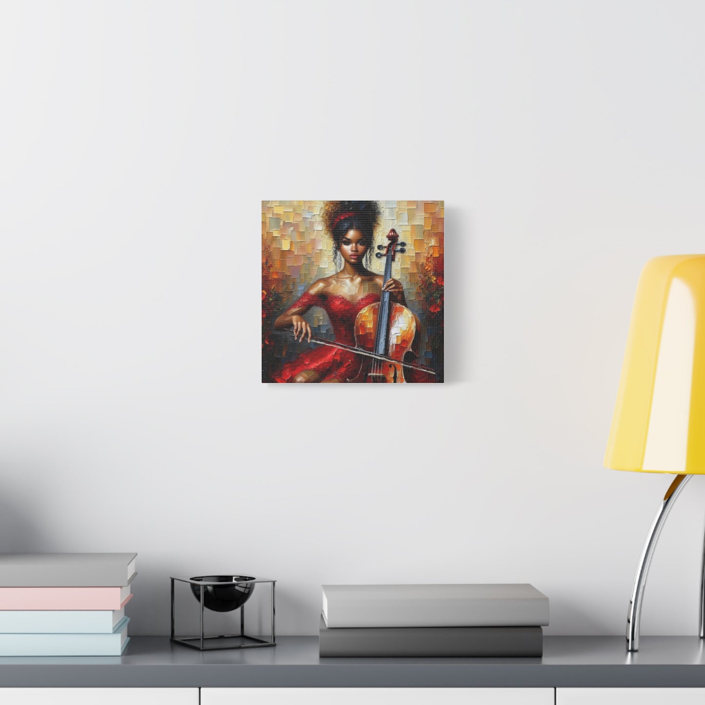 Beautiful Black Woman Musician Canvas Art