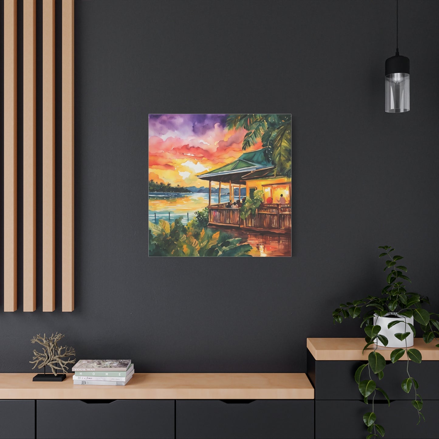 Beach Side Restaurant Abstract Art