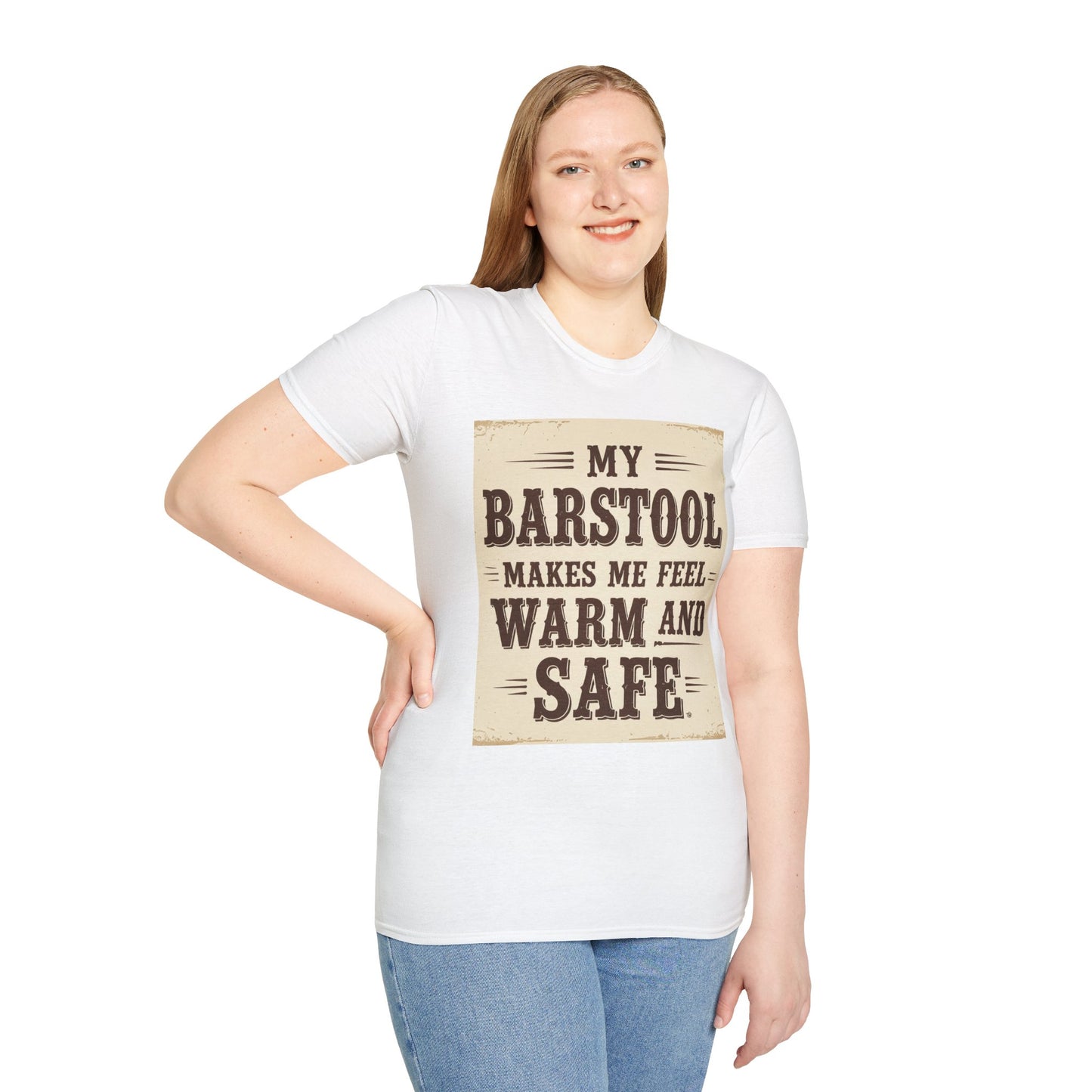 My Barstool Makes Me Feel Warm and Safe Western Boho, Unisex T-Shirt,