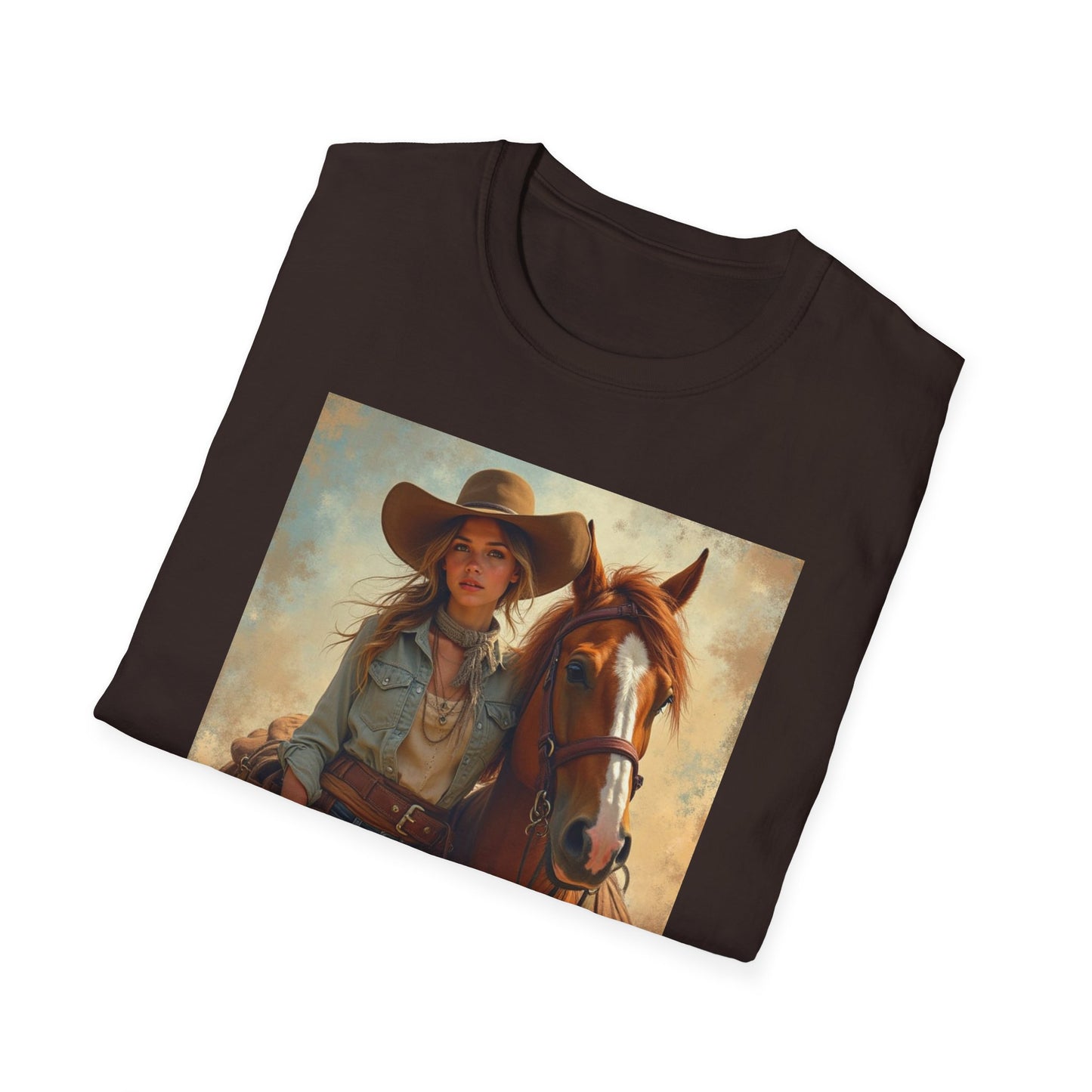 Girl and Her Horse Western Boho, Unisex T-Shirt,