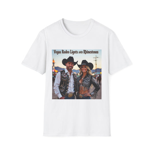 Vegas Rodeo Lights and Rhinestones Western Boho, Unisex T-Shirt,