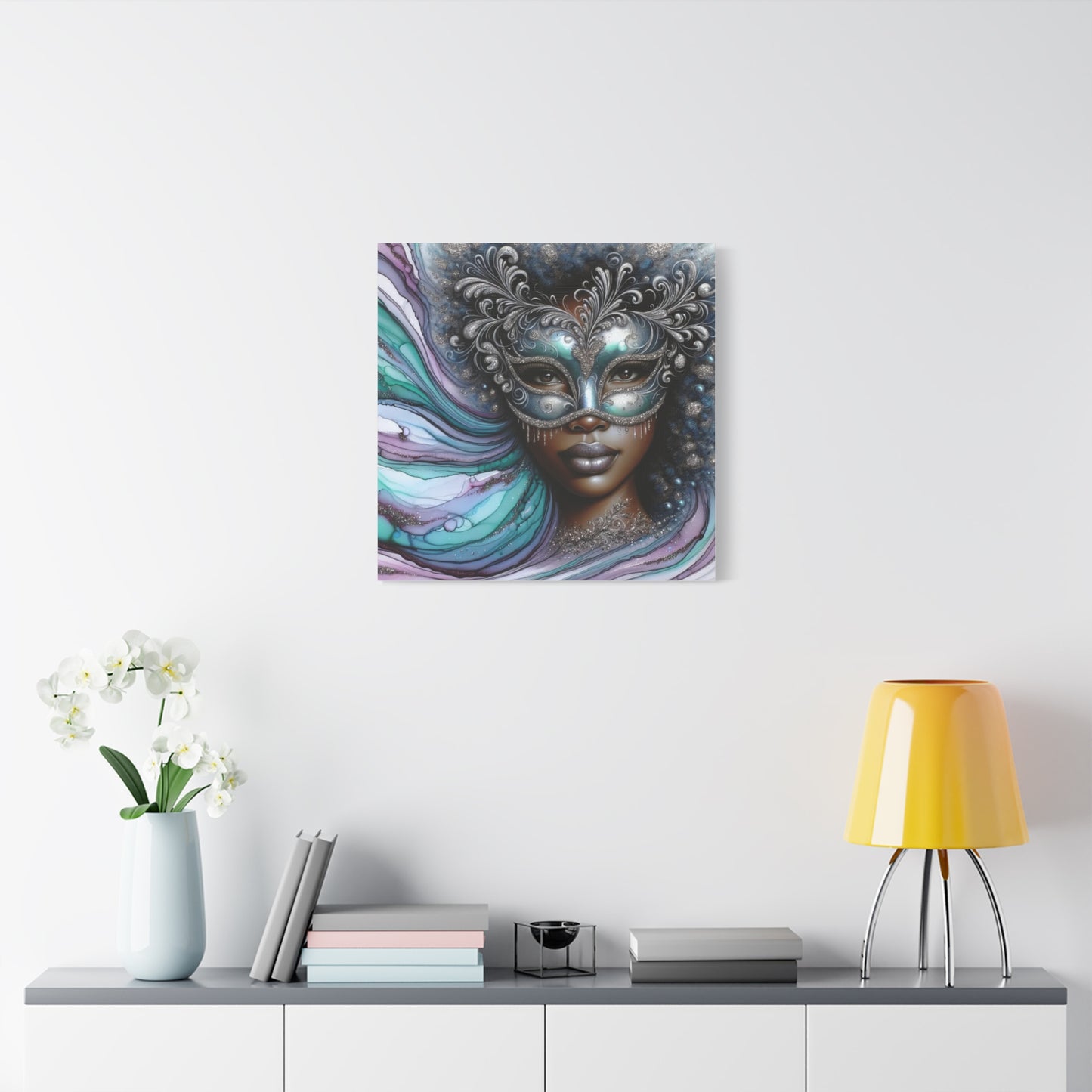 Beautiful Black Woman Abstract Canvas Art