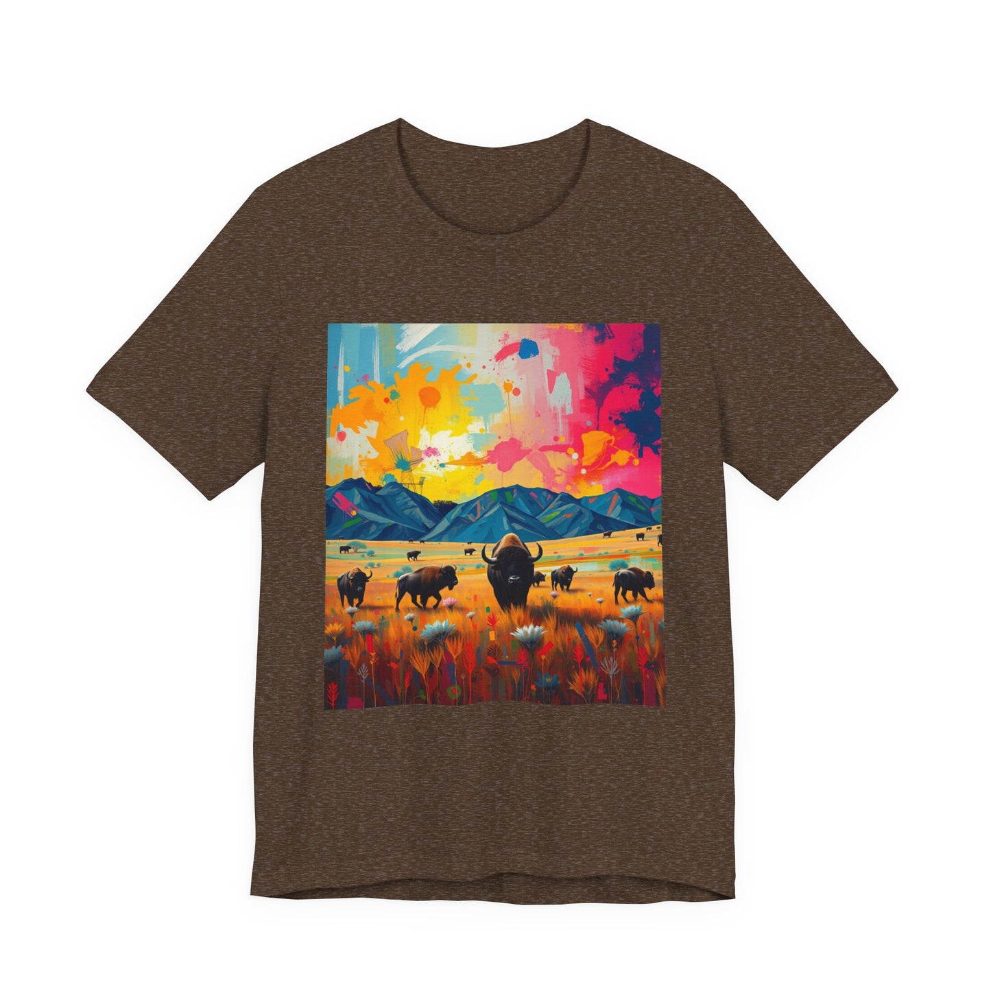 Southwest Abstract Buffalo Tee Shirt 1